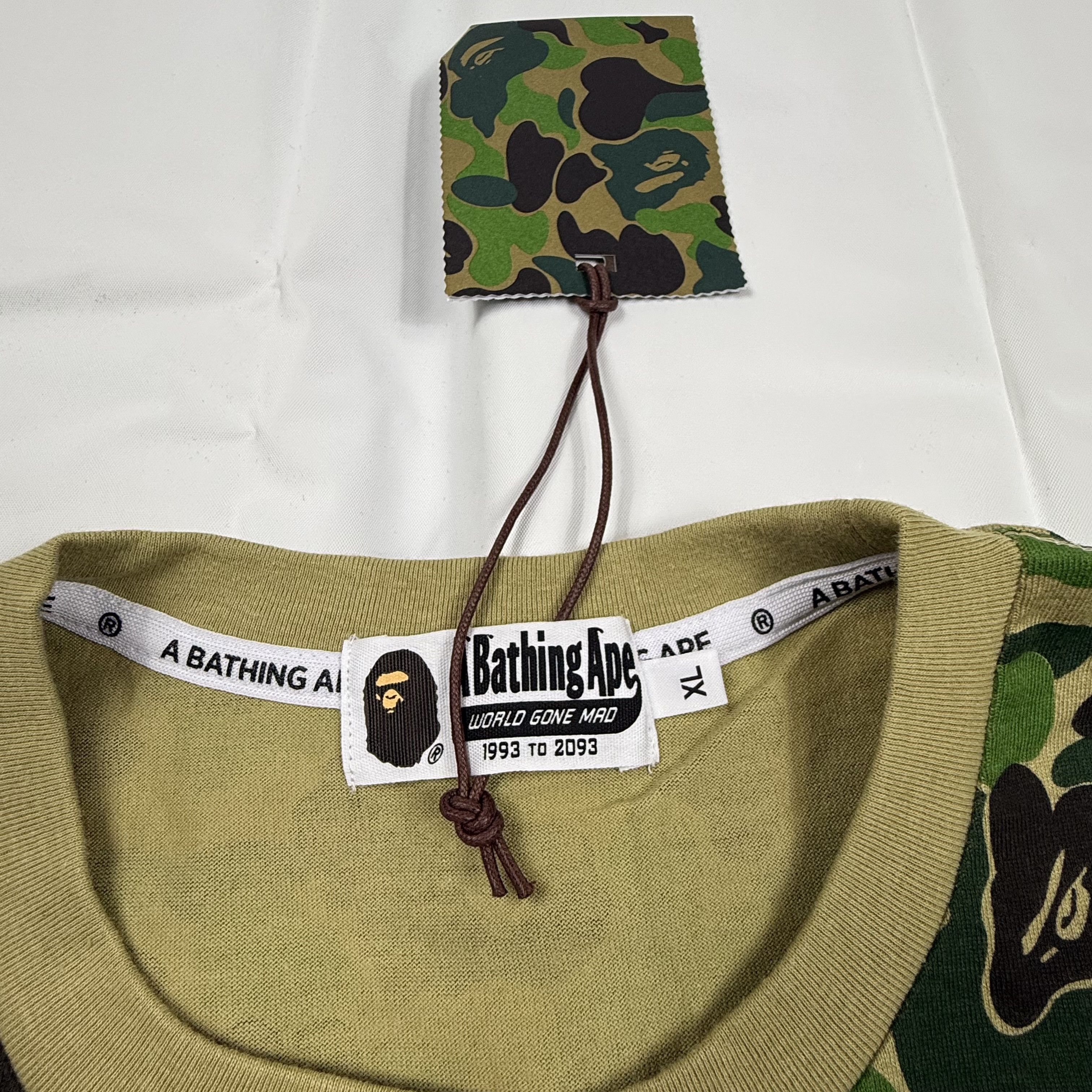 Bape A Bathing Ape Mens ABC Camo Multi Logo Shirt Green XL Size US XL / EU 56 / 4 - 3 Thumbnail