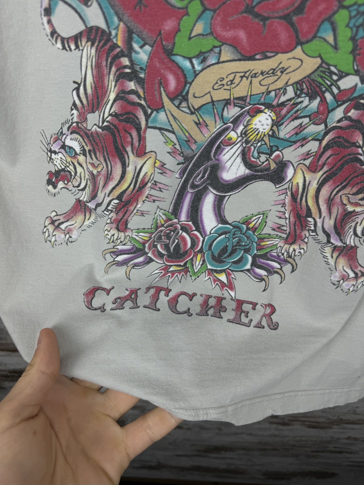 Christian Audigier × Ed Hardy × Vintage Mens Vintage Ed Hardy by Christian Audigier T-shirt tee rare Size US L / EU 52-54 / 3 - 6 Thumbnail