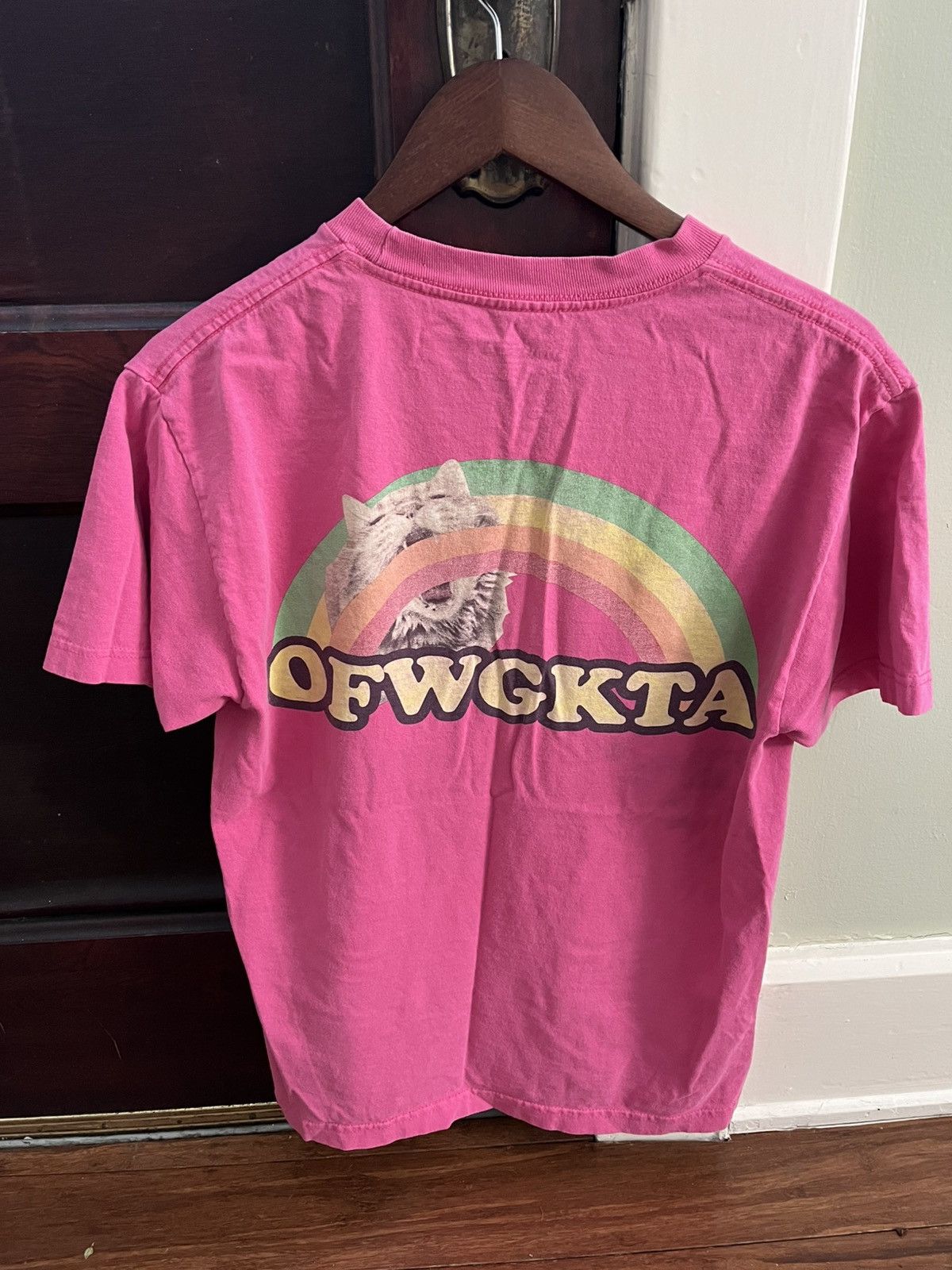 Tyler The Creator × Vintage OFWGKTA pink cat merch shirt Size US M / EU 48-50 / 2 - 2 Thumbnail