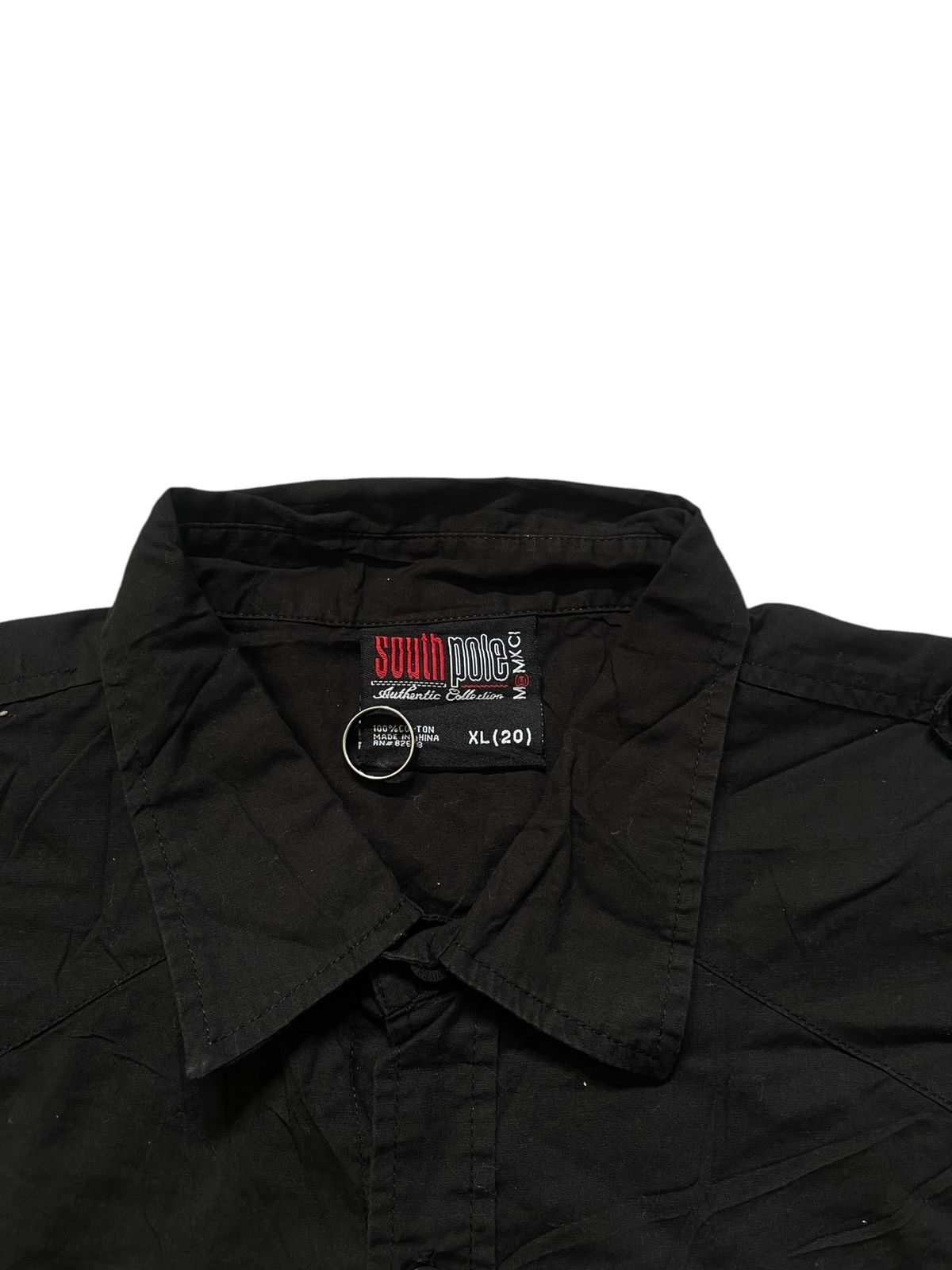 JNCO Y2K Hiphop Southpole Embroidered Stitching Work Shirt Size US L / EU 52-54 / 3 - 8 Thumbnail