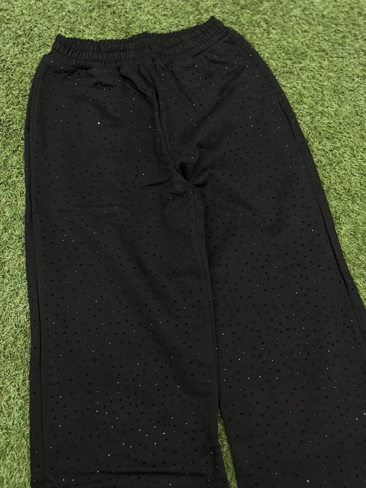 Saint Vanity Size M - Saint Vanity Black Rhinestone Sweatpants Authentic Size US 32 / EU 48 - 2 Thumbnail