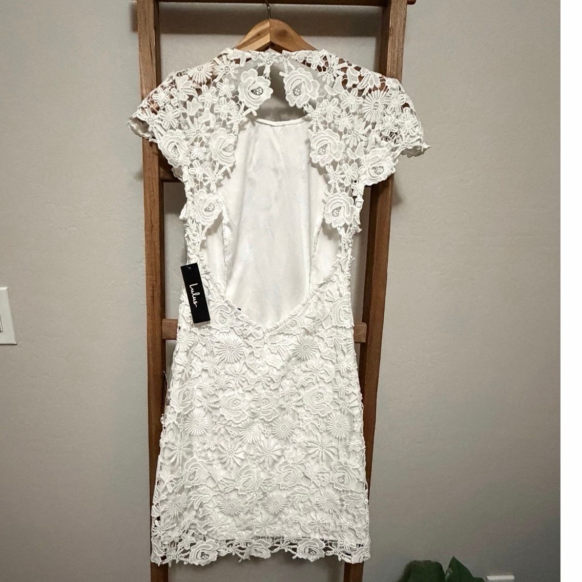 Lulus Lulus Romance Language Backless Lace Dress in White Small Size XS / US 0-2 / IT 36-38 - 4 Thumbnail