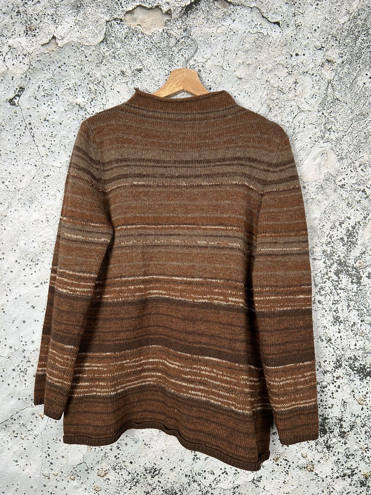 Vintage Vintage Brown Stripped Sweater Knit Made in Italy 90s Size US M / EU 48-50 / 2 - 4 Thumbnail