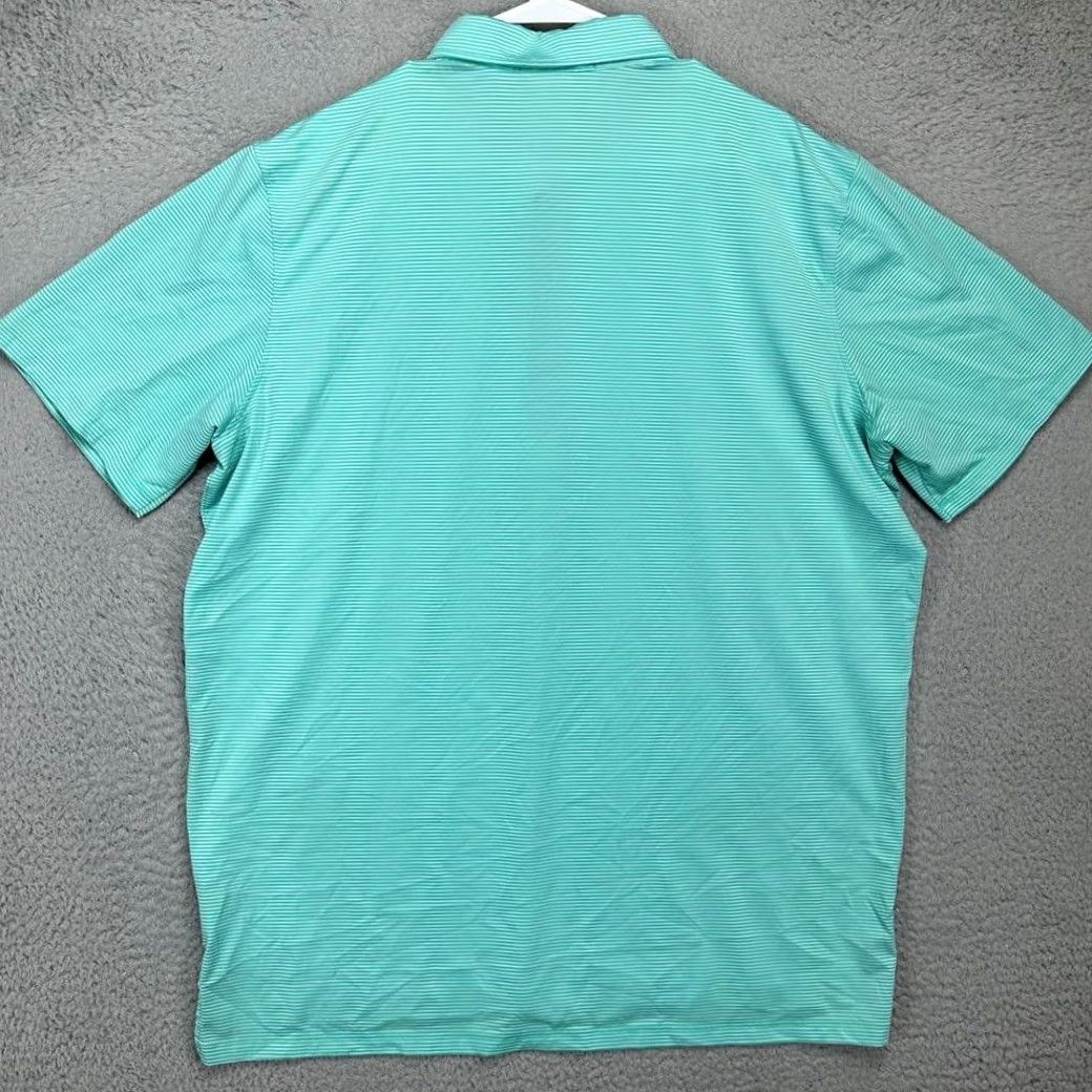 Vintage Greys Greyson Polo Shirt Adult XL Aqua Blue Striped Golf Polo Athletic Stretch Rugby Mens Size US XL / EU 56 / 4 - 3 Thumbnail