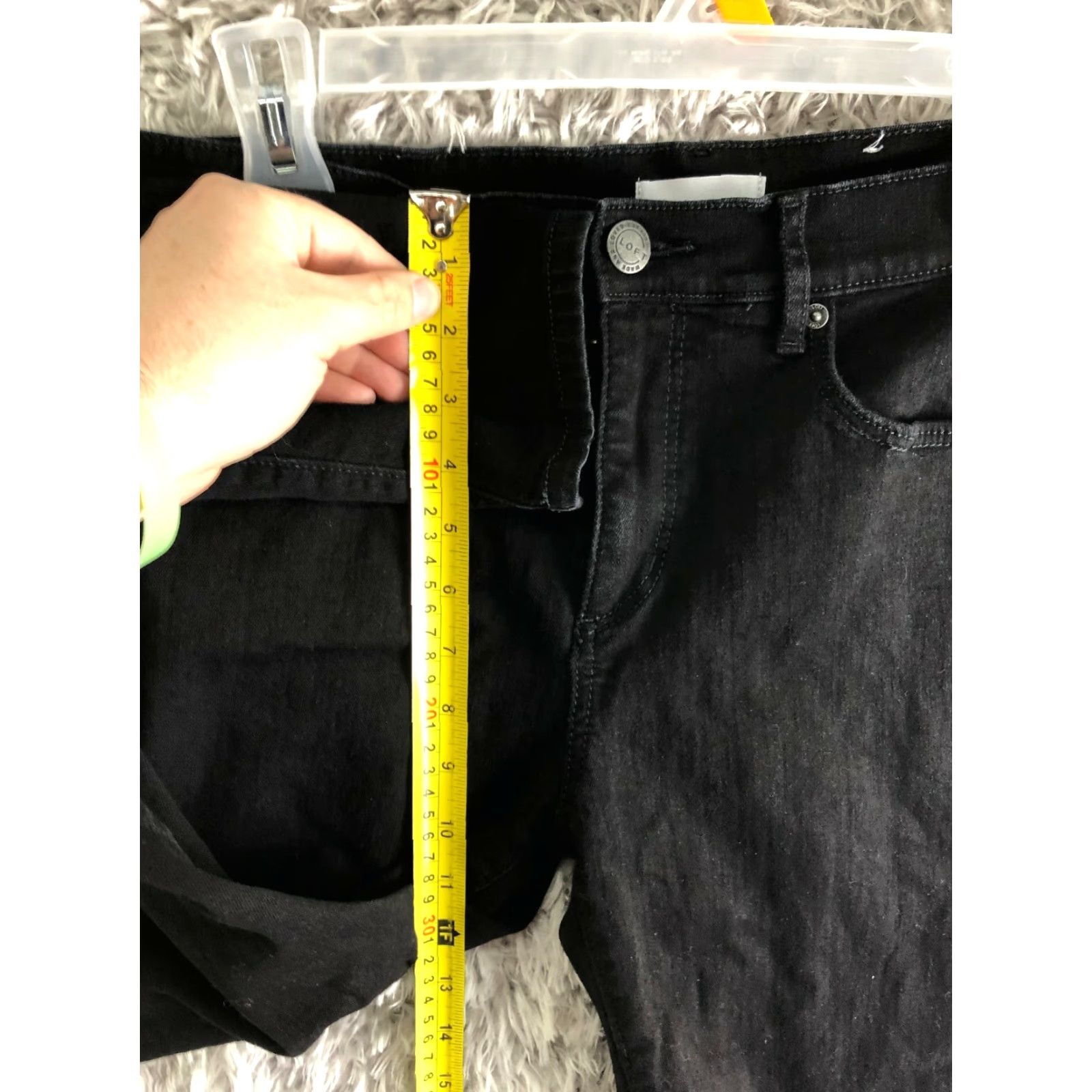 Loft LOFT Jeans Women Skinny Mid Rise Black Denim Size 29 - Regular Inseam 27 in - Cotton Denim Size 29" - 4 Thumbnail