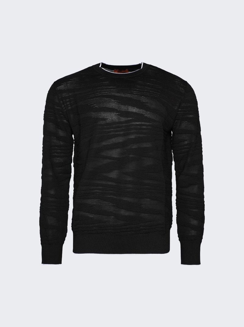 Missoni o1y0225 Crewneck Sweater in Black Size US L / EU 52-54 / 3 - 1 Preview