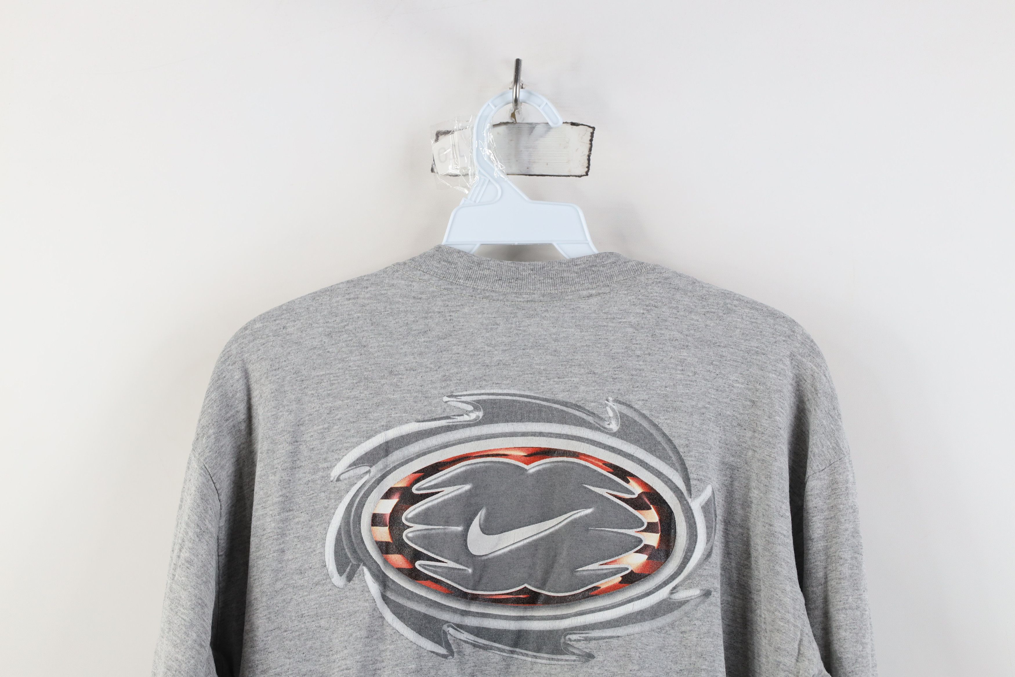 Nike Vintage Nike Center Logo Bubble Long Sleeve T-Shirt Gray Size US S / EU 44-46 / 1 - 12 Thumbnail