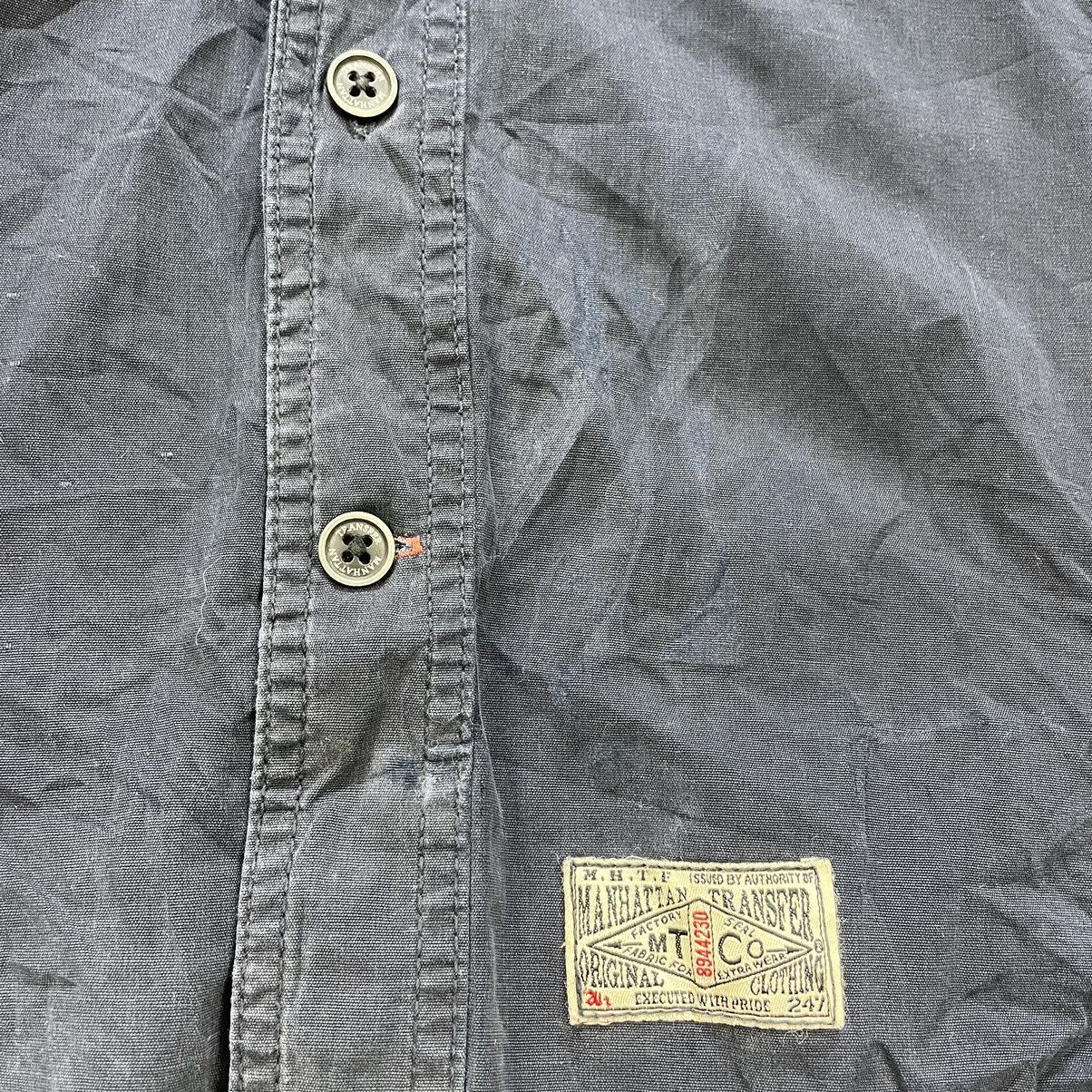Japanese Brand 🔥Manhattan Transfer Double Elbow Long Sleeve Button Up Size US M / EU 48-50 / 2 - 4 Thumbnail