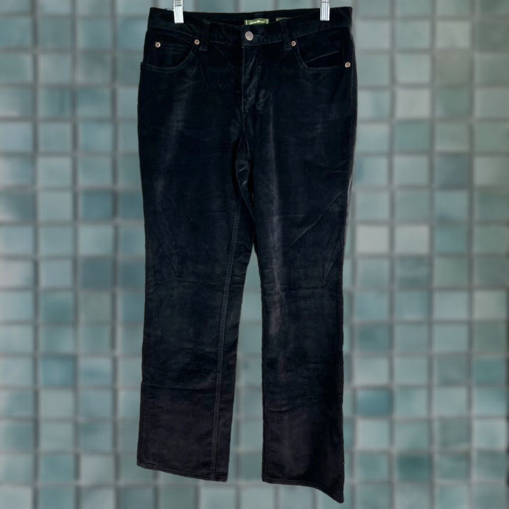 Eddie Bauer Eddie Bauer Jeans Womens Size 6 Bootcut Velour Stretch Black Vintage 32X33 Denim Regular Zip Rise Mid Inseam 33 Inches Logo Size 28" / US 6 / IT 42 - 1 Thumbnail