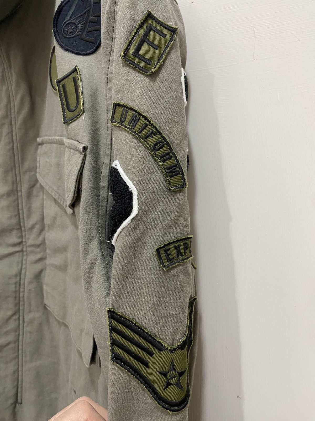 uniform experiment Rare Uniform Experiment M-51 Multi Wappen Parka, L used Size US L / EU 52-54 / 3 - 6 Thumbnail