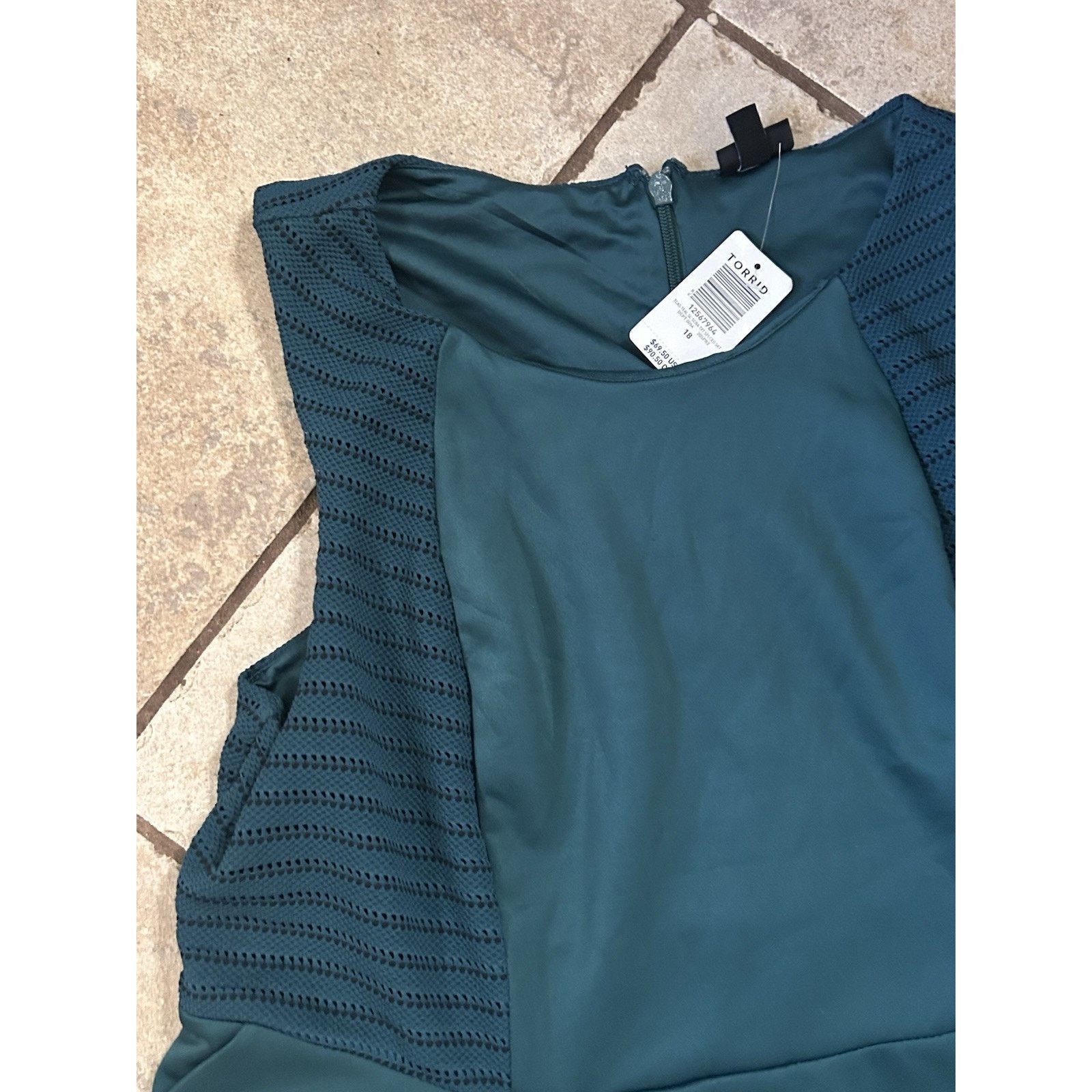 Other Torrid Fit And Flare Teal Green Dress 18 NWT Pockets Size XXL / US 16-18 / IT 52-54 - 3 Thumbnail
