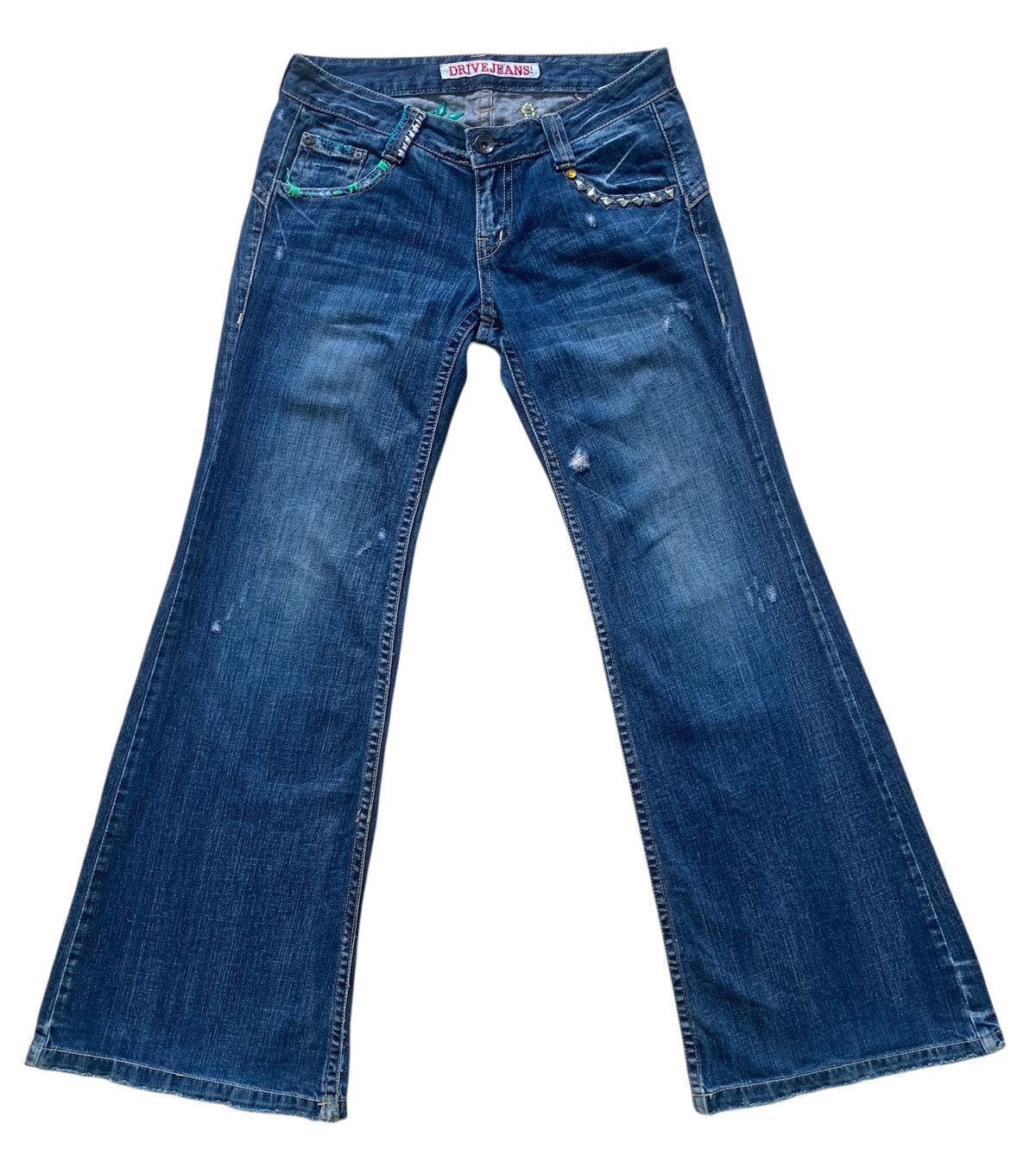 Beauty Beast × Le Grande Bleu (L.G.B.) 🔥 Drive Jeans Flare Denim Pants Size US 30 / EU 46 - 2 Thumbnail
