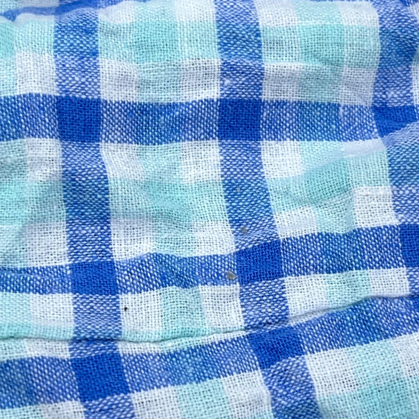 Vineyard Vines Vineyard Vines Shirt Women 2 Blue Linen Plaid Half Button Up Dress Ladies Top Size XS / US 0-2 / IT 36-38 - 3 Thumbnail