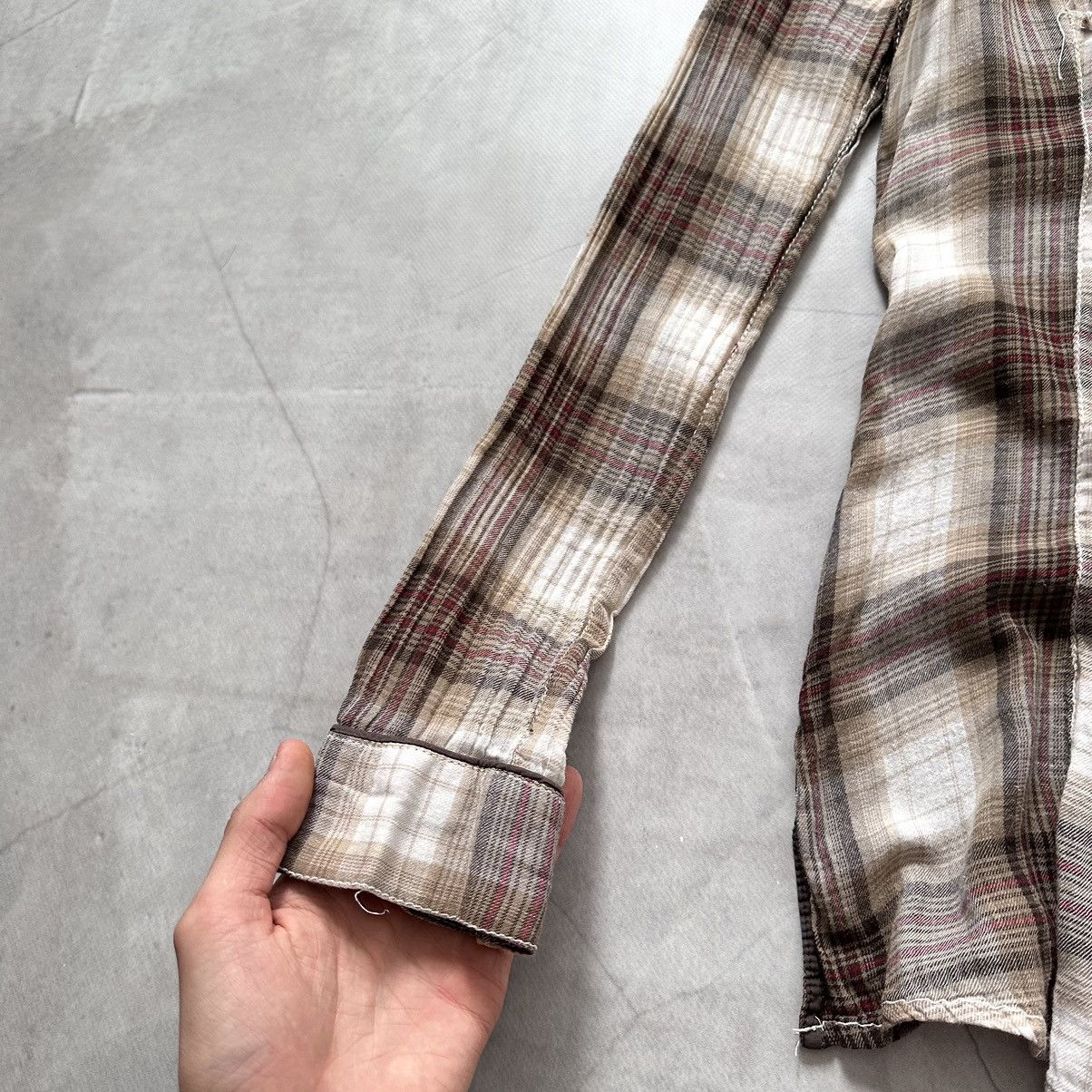 Hysteric Glamour × Undercover Eyelets Checkered Button Punk Shirt LGB If Six Was Nine Vibe Size S / US 4 / IT 40 - 7 Thumbnail