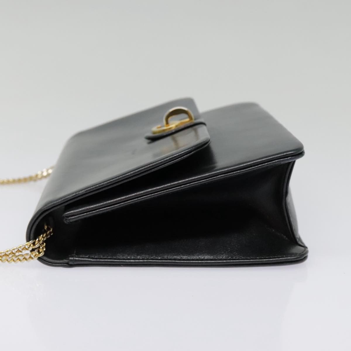 Dior DIOR Chain Shoulder Bag Leather Black Gold Size ONE SIZE - 3 Thumbnail