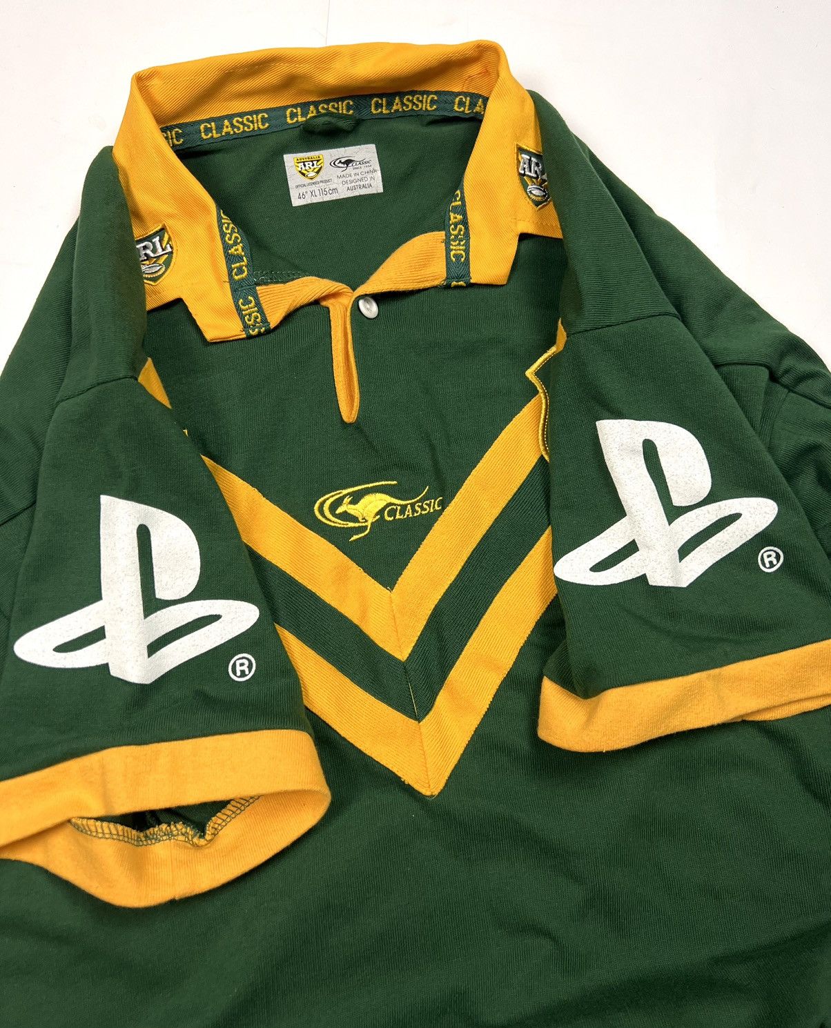 Vintage Vintage Australia Rugby League Kangaroos Playstation Jersey ...