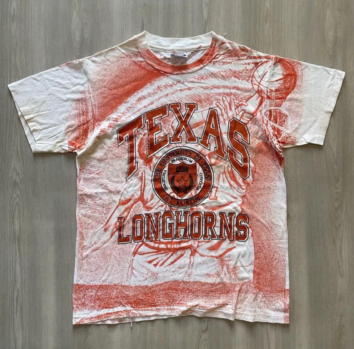 Hypebeast × Vintage Vintage Texas Longhorns Spellout AOP Mens Large Fits Medium Size US M / EU 48-50 / 2 - 1 Thumbnail