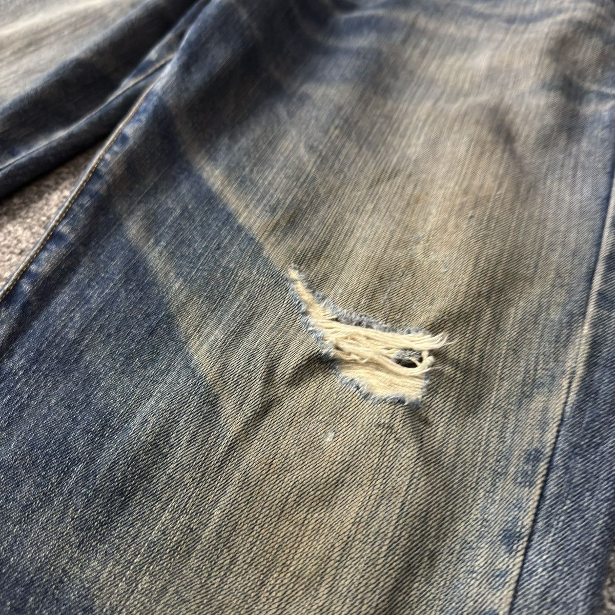 Warehouse Vintage 90s Japanese Denim Warehouse Dirty Destroyed Denim Size US 34 / EU 50 - 5 Thumbnail