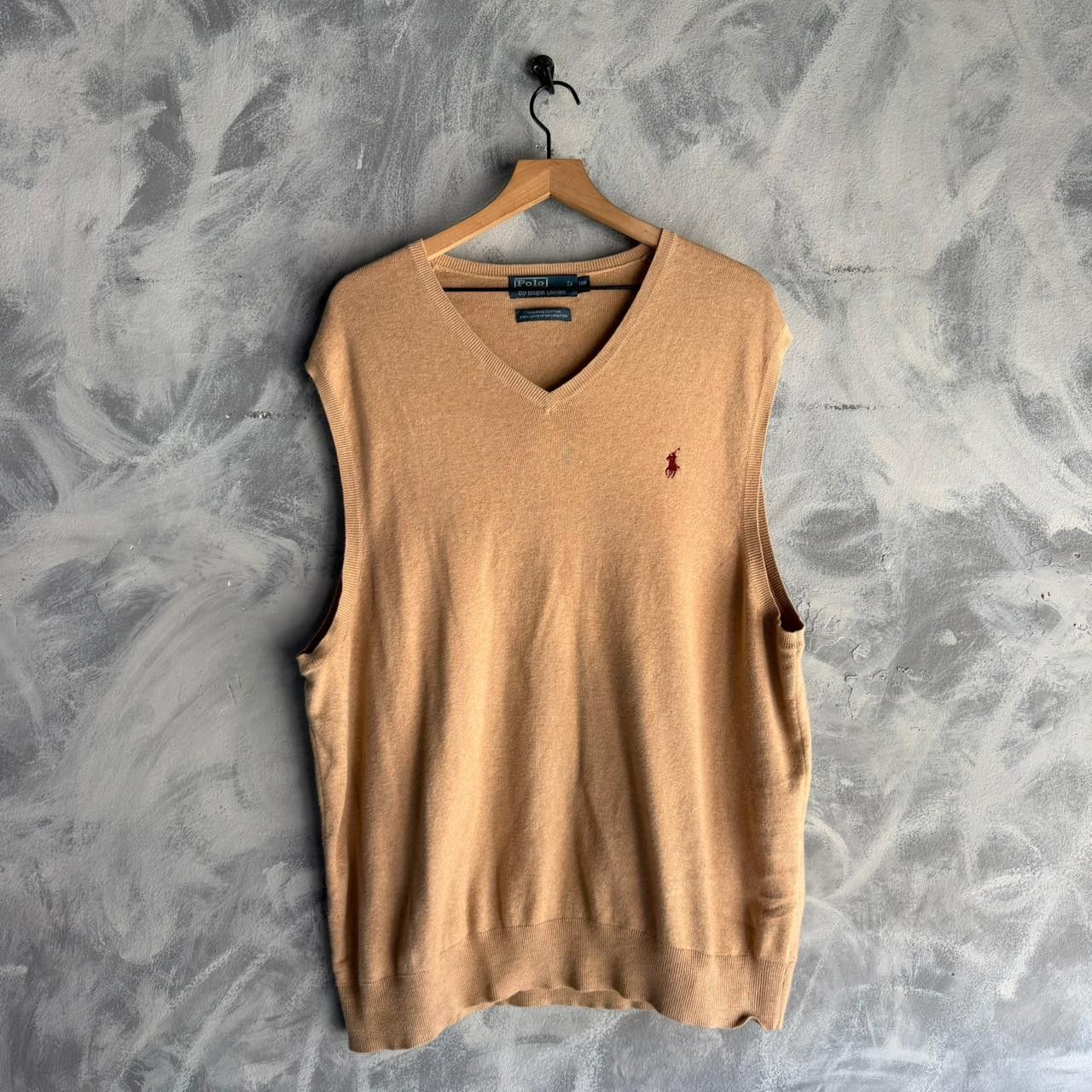 Polo Ralph Lauren Vtg Polo Ralph Lauren Sweater Vest Pima Cotton V-Neck 90s Size US XL / EU 56 / 4 - 1 Thumbnail