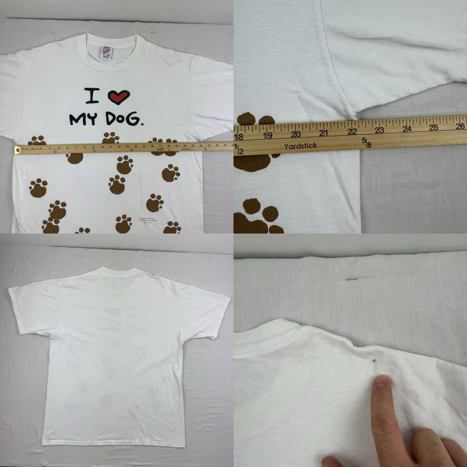 Vintage Vintage Hallmark I Heart My Dog T Shirt XL White 90s 1950s? Size US XL / EU 56 / 4 - 8 Thumbnail