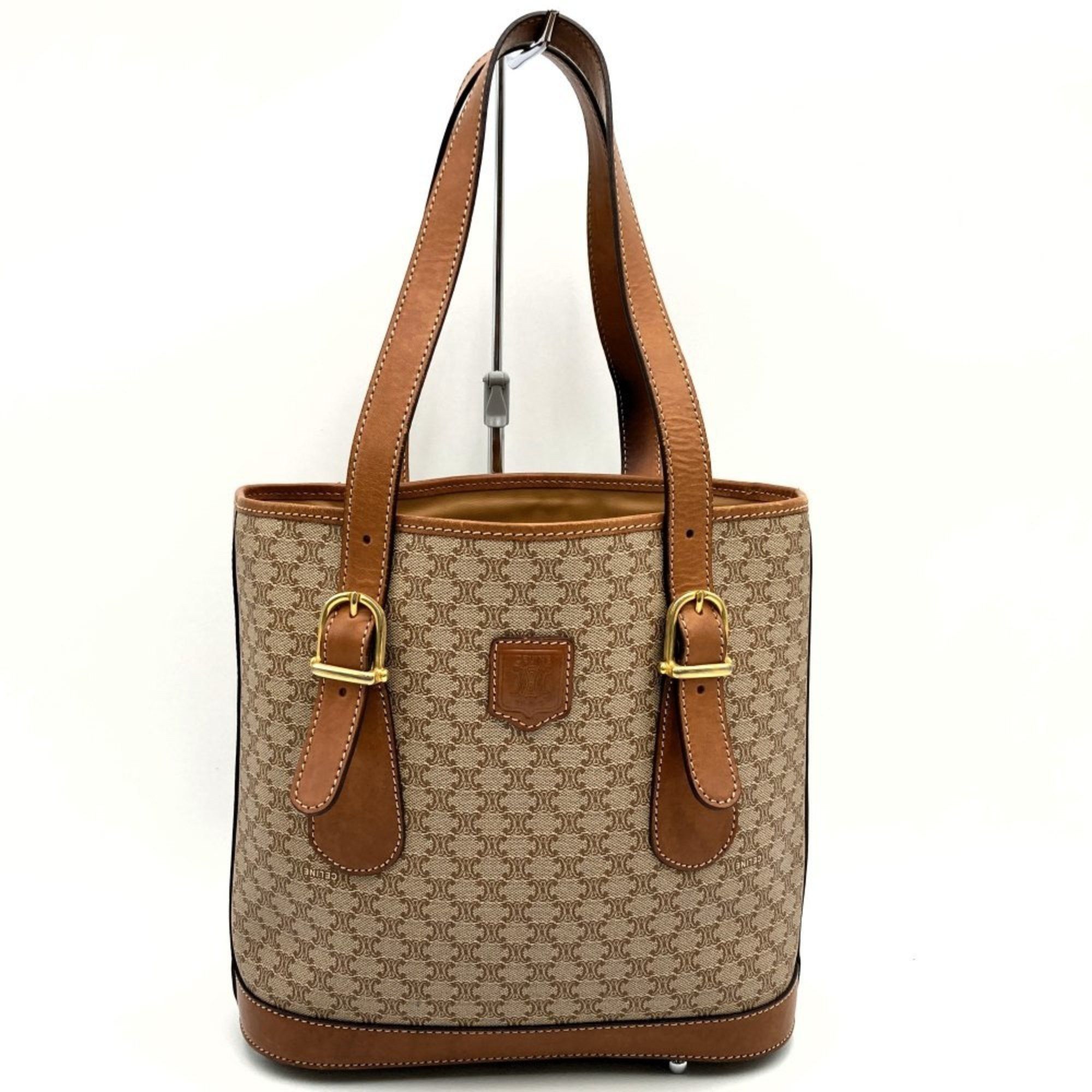 image of Celine Handbag Beige Macadam Pattern Ladies M07 Celine, Women's