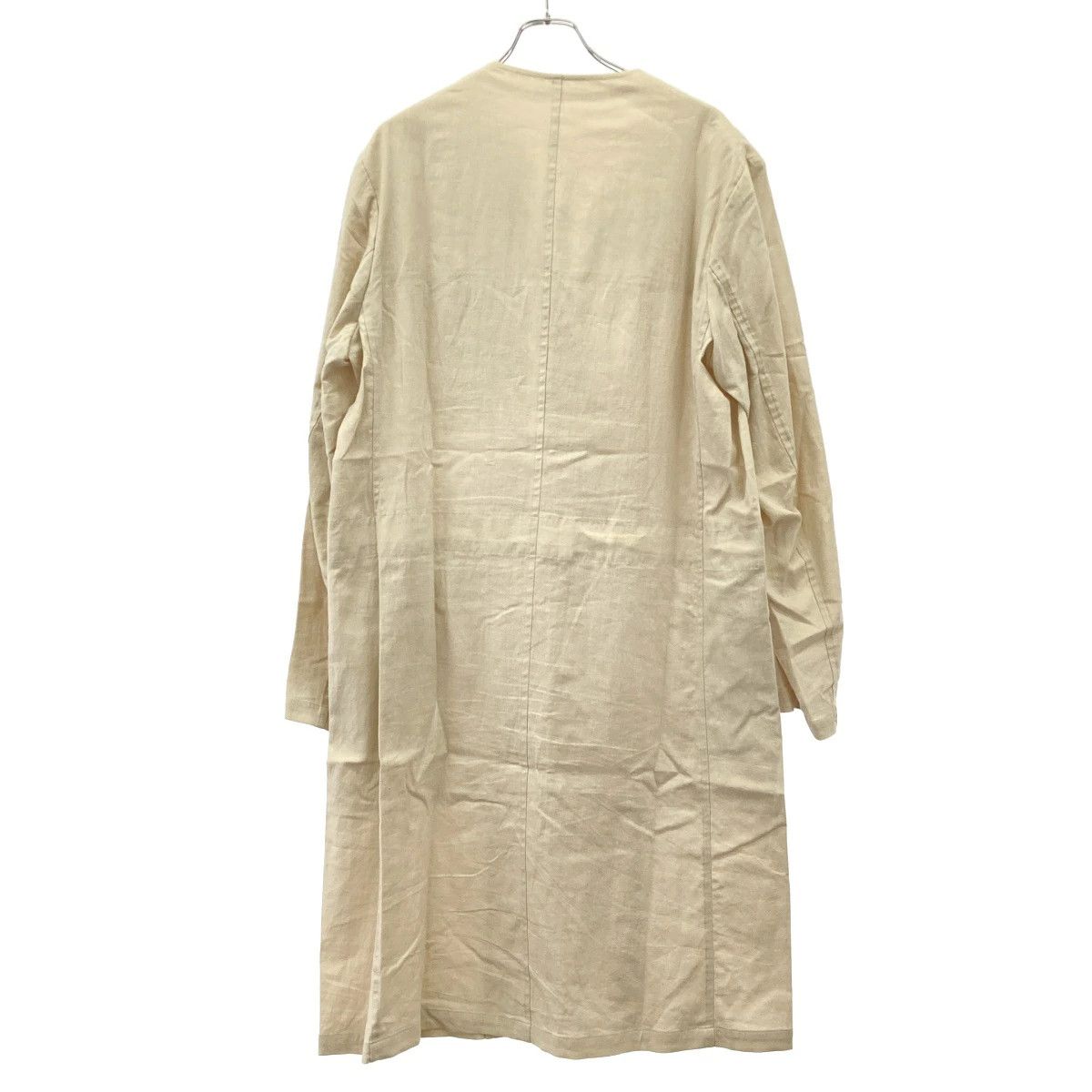 Yohji Yamamoto Yohji Yamamoto POUR HOMME 17SS Cotton Linen Collarless Coat Size US L / EU 52-54 / 3 - 2 Thumbnail