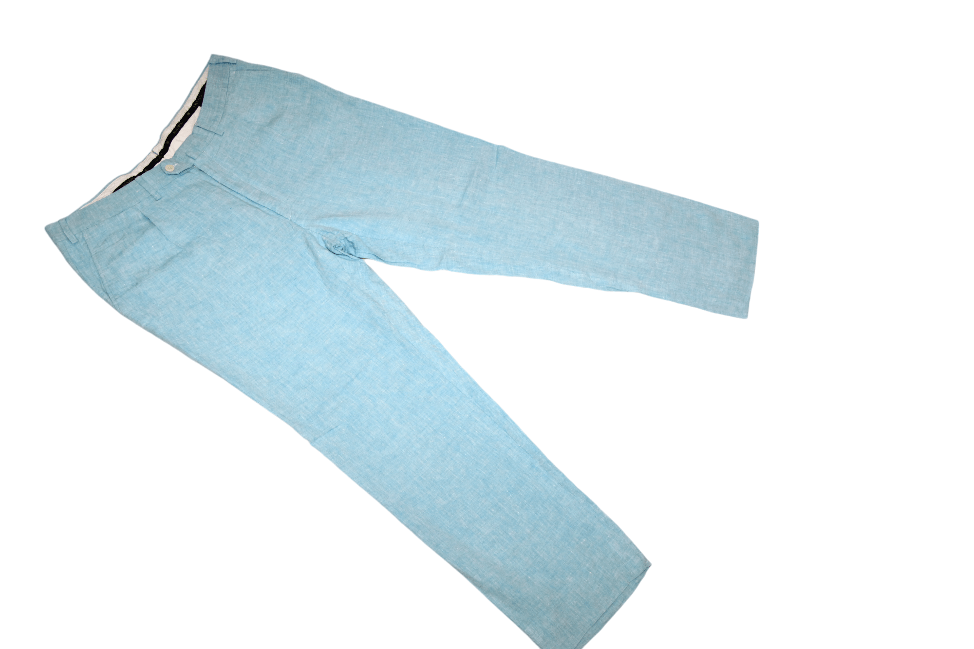 Eidos Napoli Gaiola Napoli x Massa Capri Aquamarine Pure Linen Trousers Size US 40 / EU 56 - 14 Thumbnail