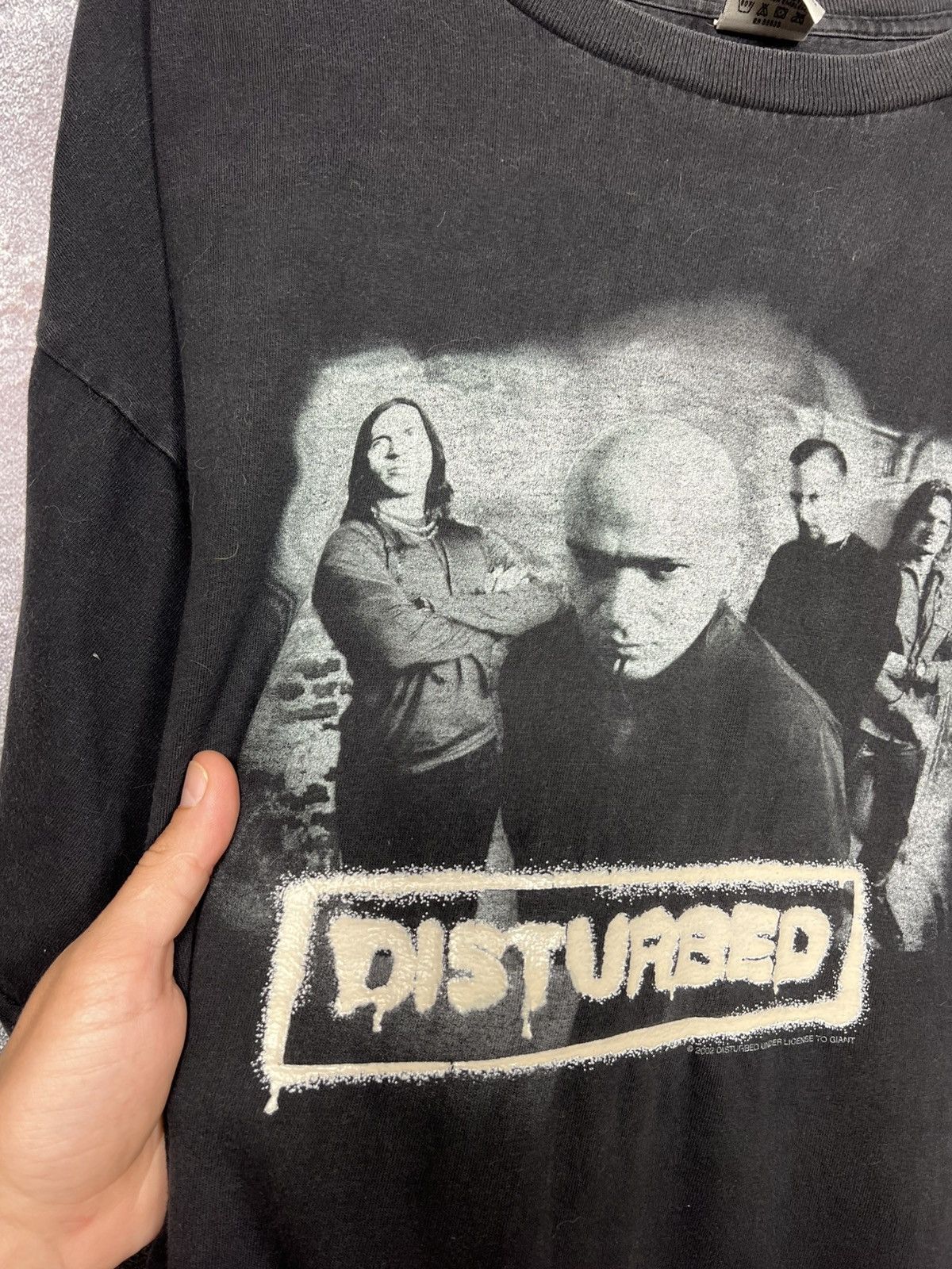 Band Tees Vintage 2002 Disturbed Band Black T Shirt Size US XL / EU 56 / 4 - 5 Thumbnail