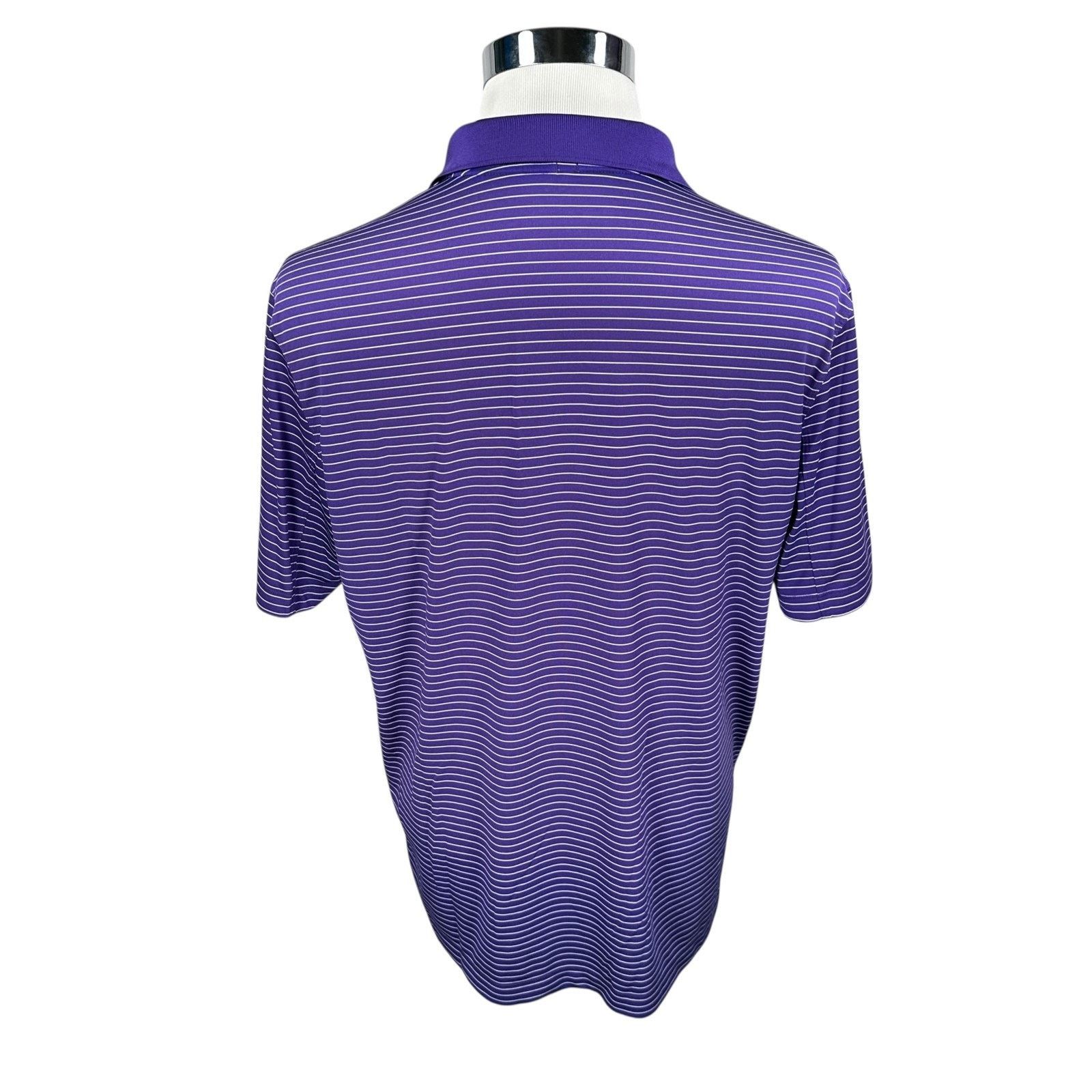 Nike Nike Golf Polo Shirt Men L Purple White Striped Cricket Club Size US L / EU 52-54 / 3 - 5 Thumbnail