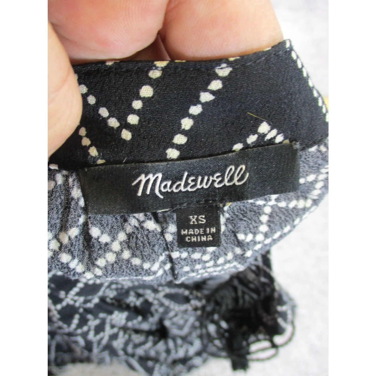 Madewell VINTAGE Madewell Shirt Womens XS Lace Up Black Long Sleeve Tee Size XS / US 0-2 / IT 36-38 - 6 Thumbnail