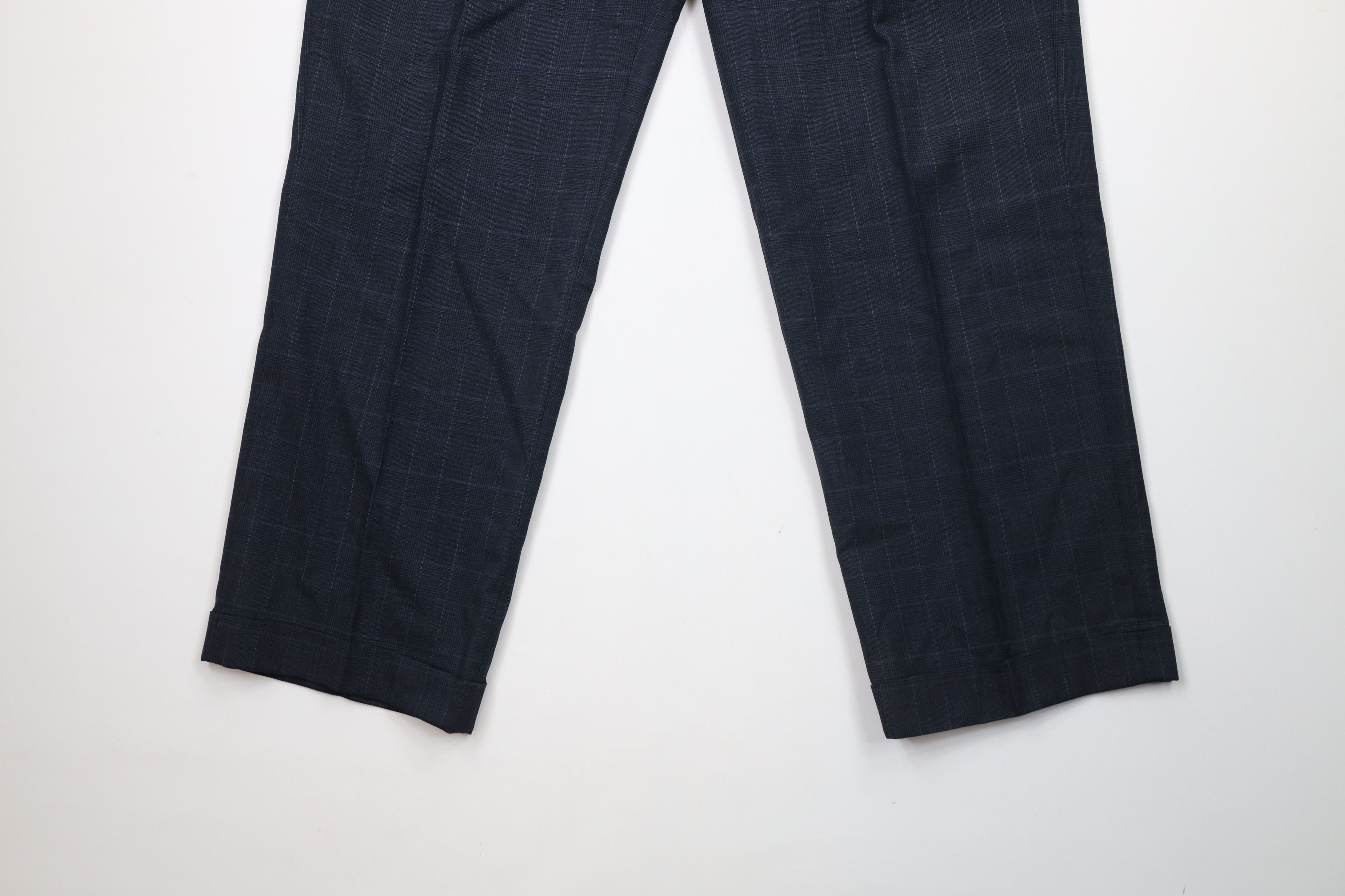 Vintage Vintage 70s Streetwear Cuffed Wide Leg Chino Pants Plaid Size US 36 / EU 52 - 4 Thumbnail