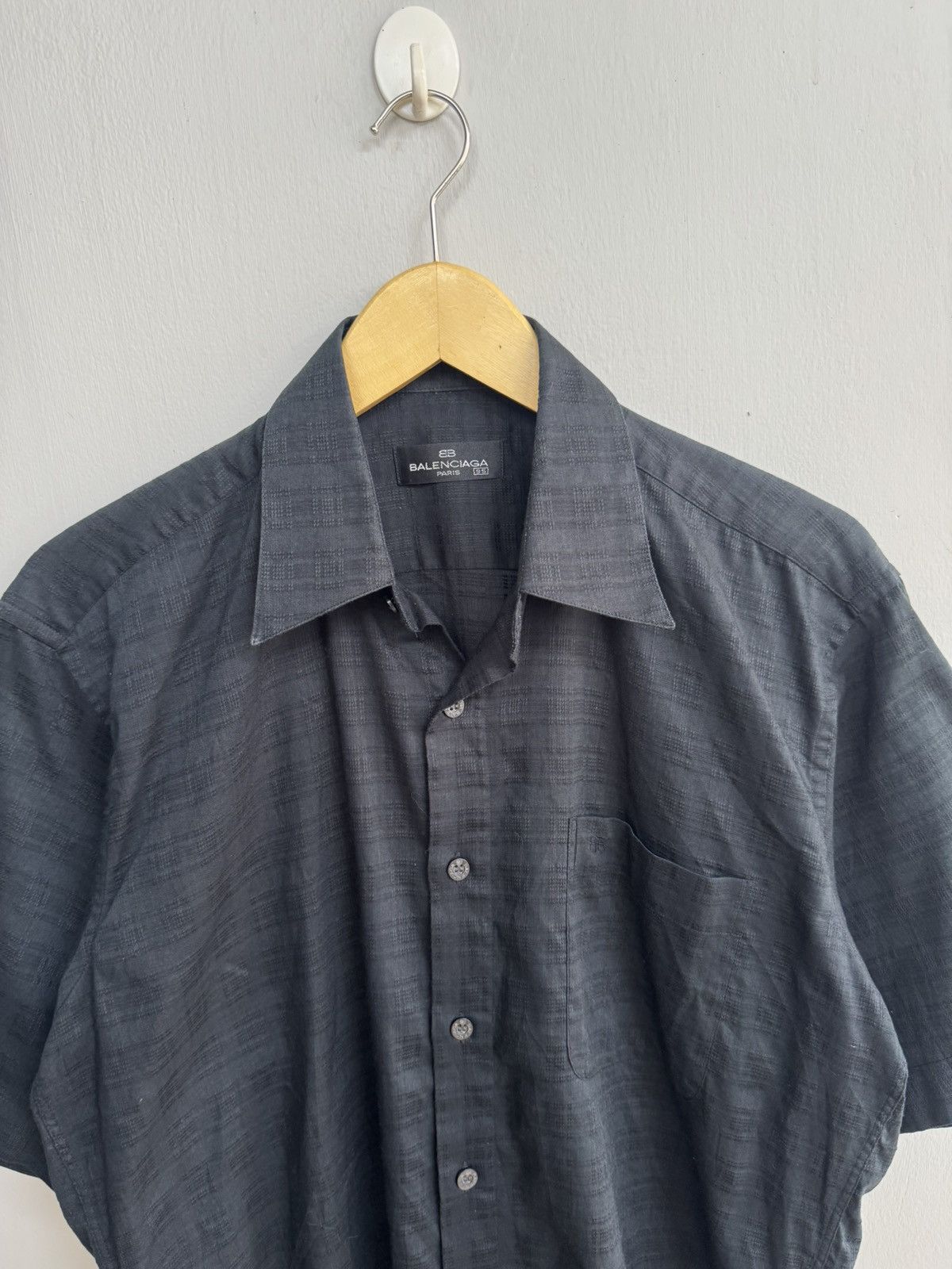 Balenciaga VINTAGE BALENCIAGA GARMENT BLACK SHIRT Size US M / EU 48-50 / 2 - 2 Thumbnail