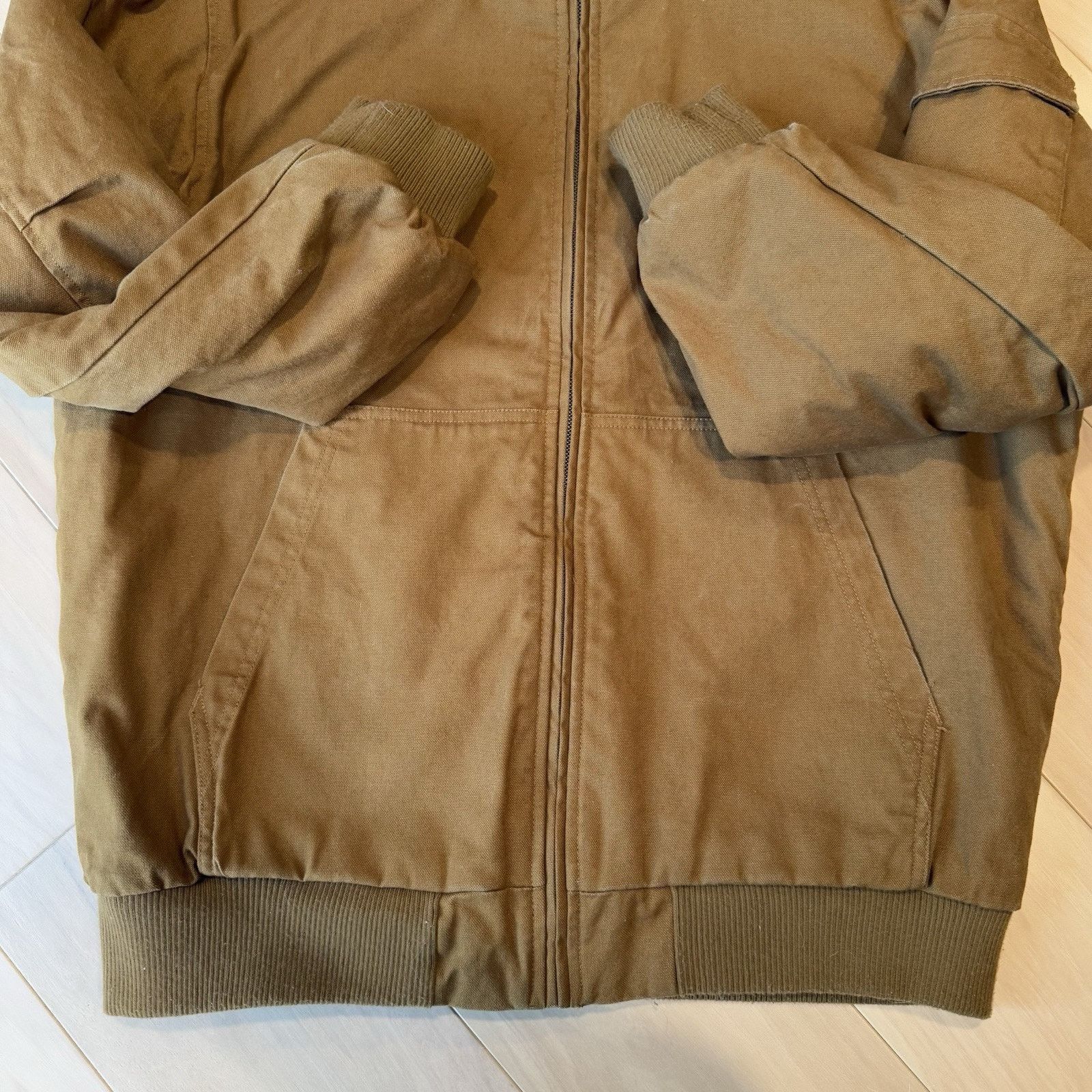 Lee Lee Workwear Jacket XL Brown Heavy Duck Canvas Sherpa Size US XL / EU 56 / 4 - 5 Thumbnail
