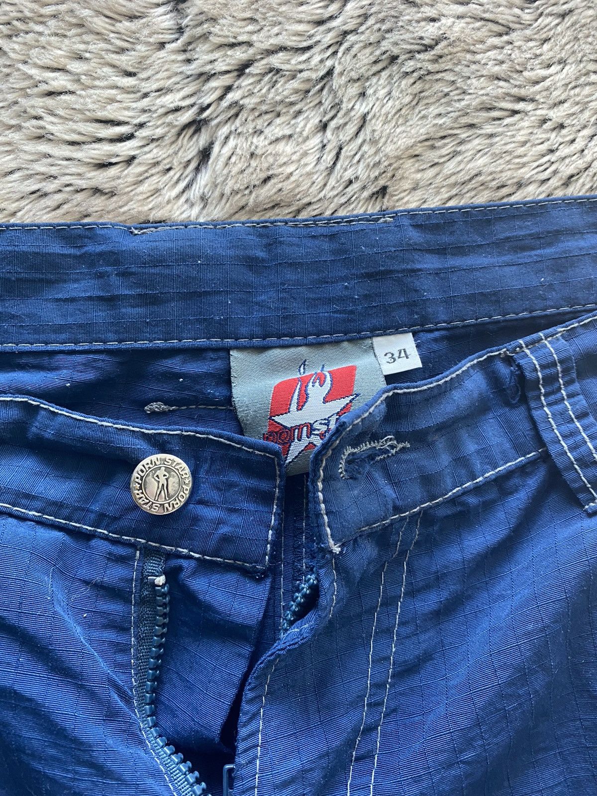 Vintage Porn Star PornStar Cargo Pants sz34 90s - y2k era streetwear Size US 34 / EU 50 - 3 Thumbnail