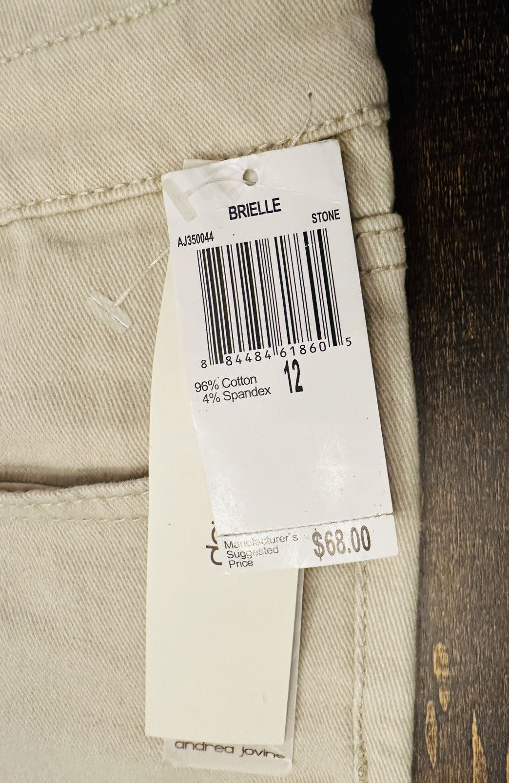 Other NWT Workshop Andrea Jovine Women’s Beige Pants-Size 12 Size 34" / US 12 / IT 48 - 2 Thumbnail