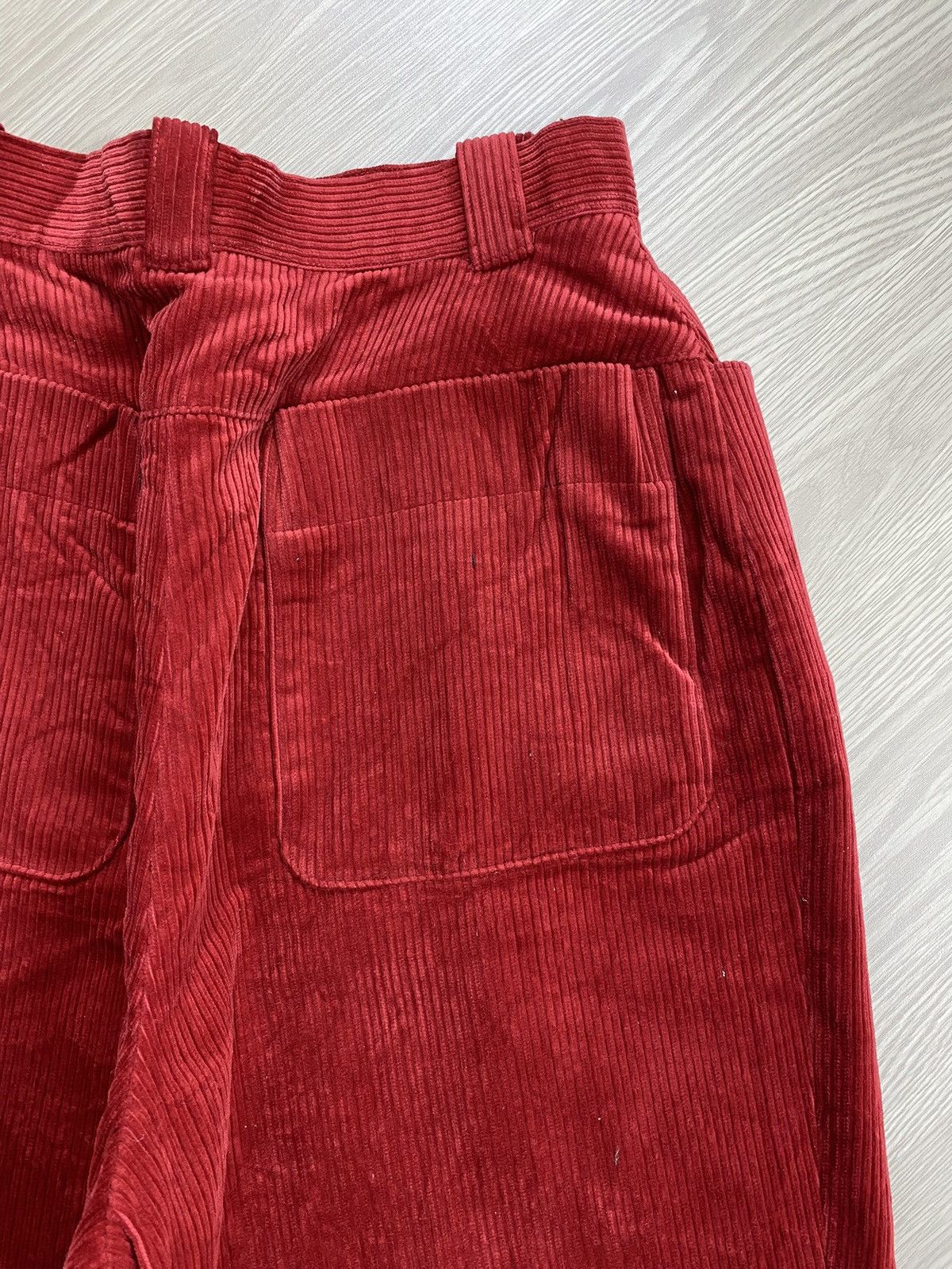 Christian Dior Monsieur 1990s Vintage Christian Dior Sport Red Corduroy Baggy Pants Size 38" / US 16 / IT 52 - 15 Thumbnail