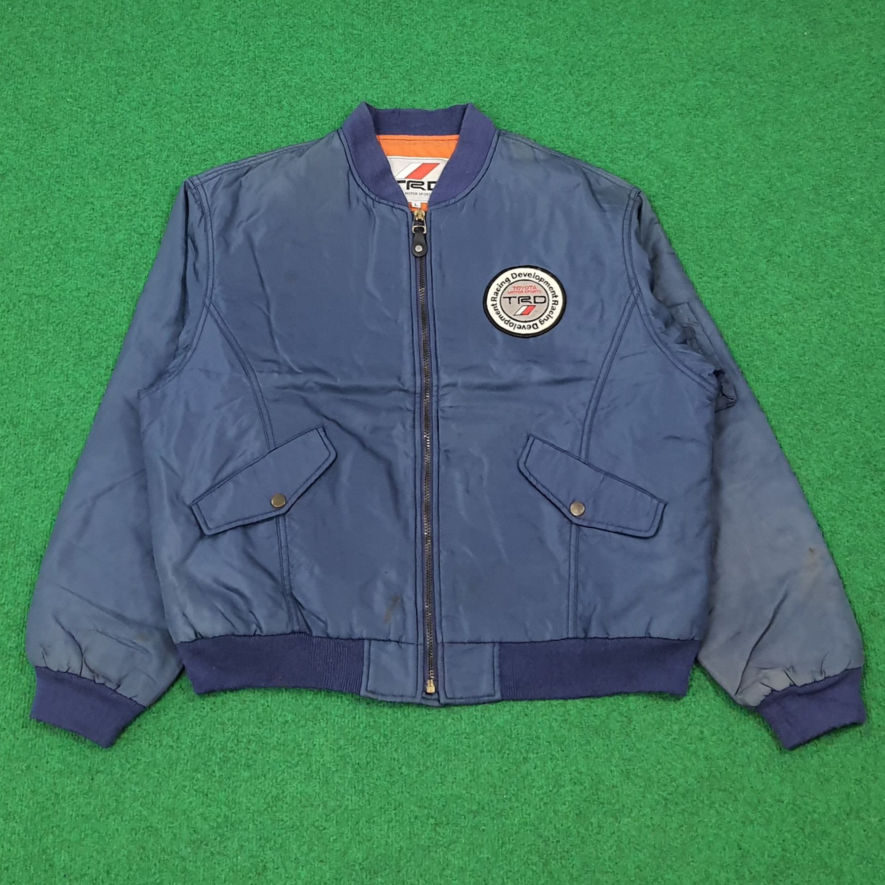 Japanese Brand Vintage 90s Toyota TRD Retro MA-1 Bomber Jacket C274N3 Size US L / EU 52-54 / 3 - 3 Thumbnail