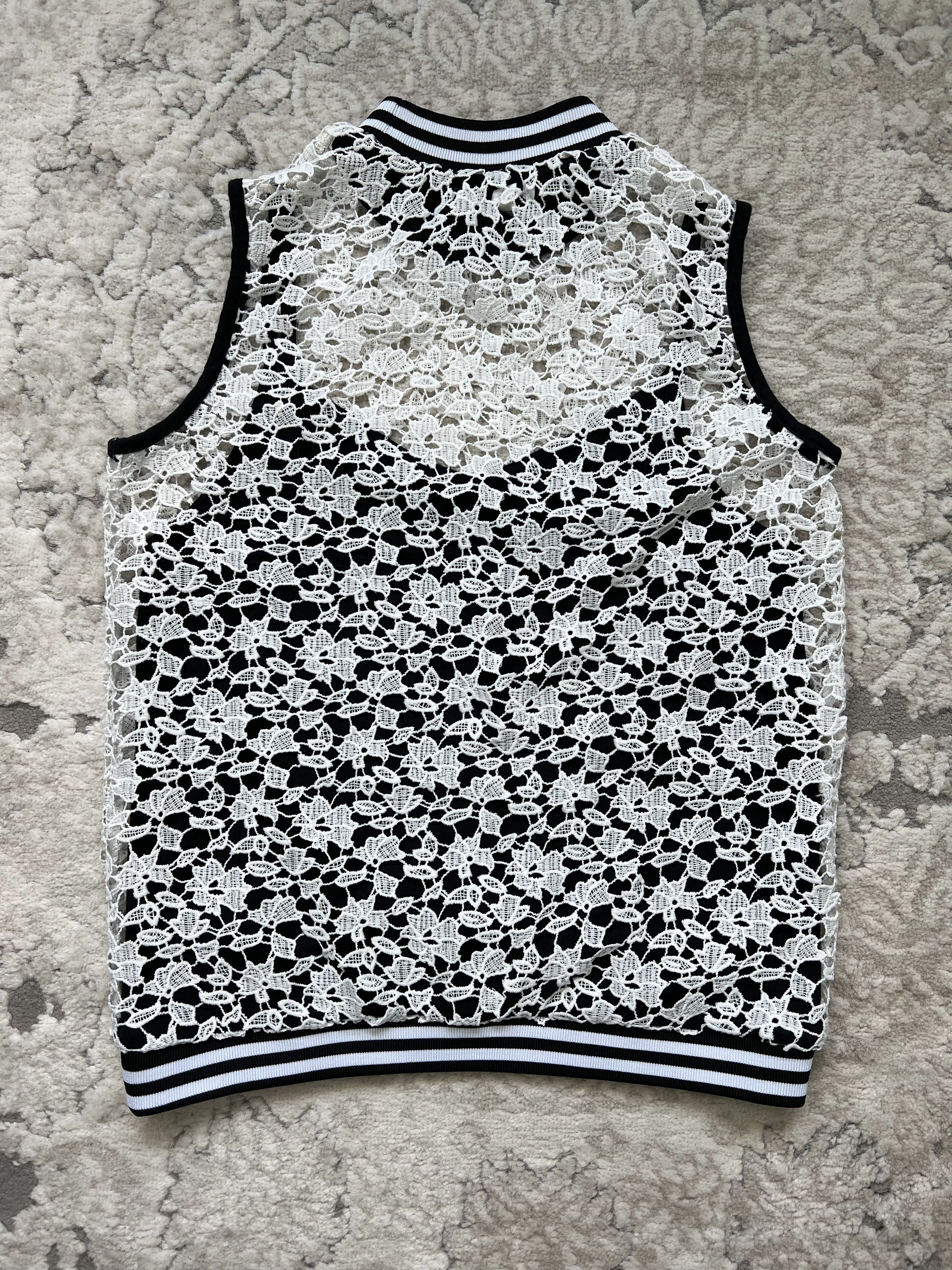 True Religion True Religion XS Lace Mesh Tank Top Black White High Neck Size XS / US 0-2 / IT 36-38 - 10 Thumbnail