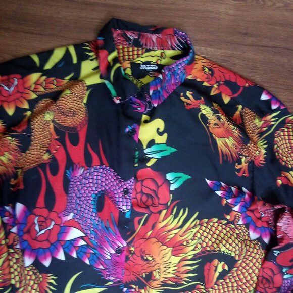 Jaded London Vintage Y2K Jaded London Chinese Dragon Button Shirt AOP Size US M / EU 48-50 / 2 - 1 Thumbnail