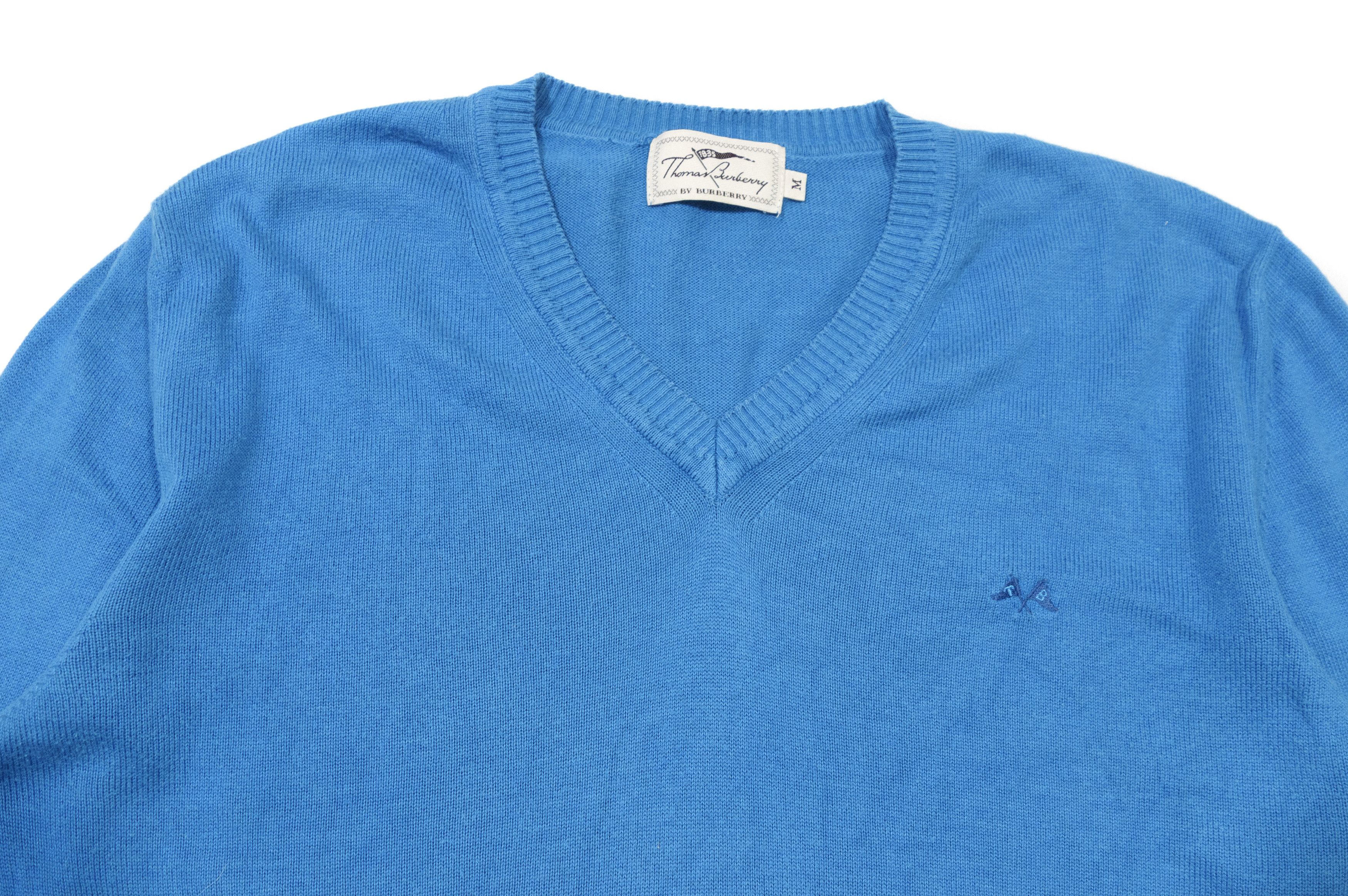 Burberry Thomas Burberry 00s V-Neck Sweater Vintage Size US M / EU 48-50 / 2 - 3 Thumbnail