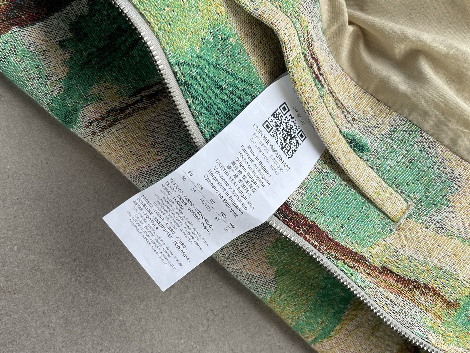 Emporio Armani !DS! FW22 Emporio Armani Green Palm Tree Summer Jacket Size US XL / EU 56 / 4 - 22 Thumbnail