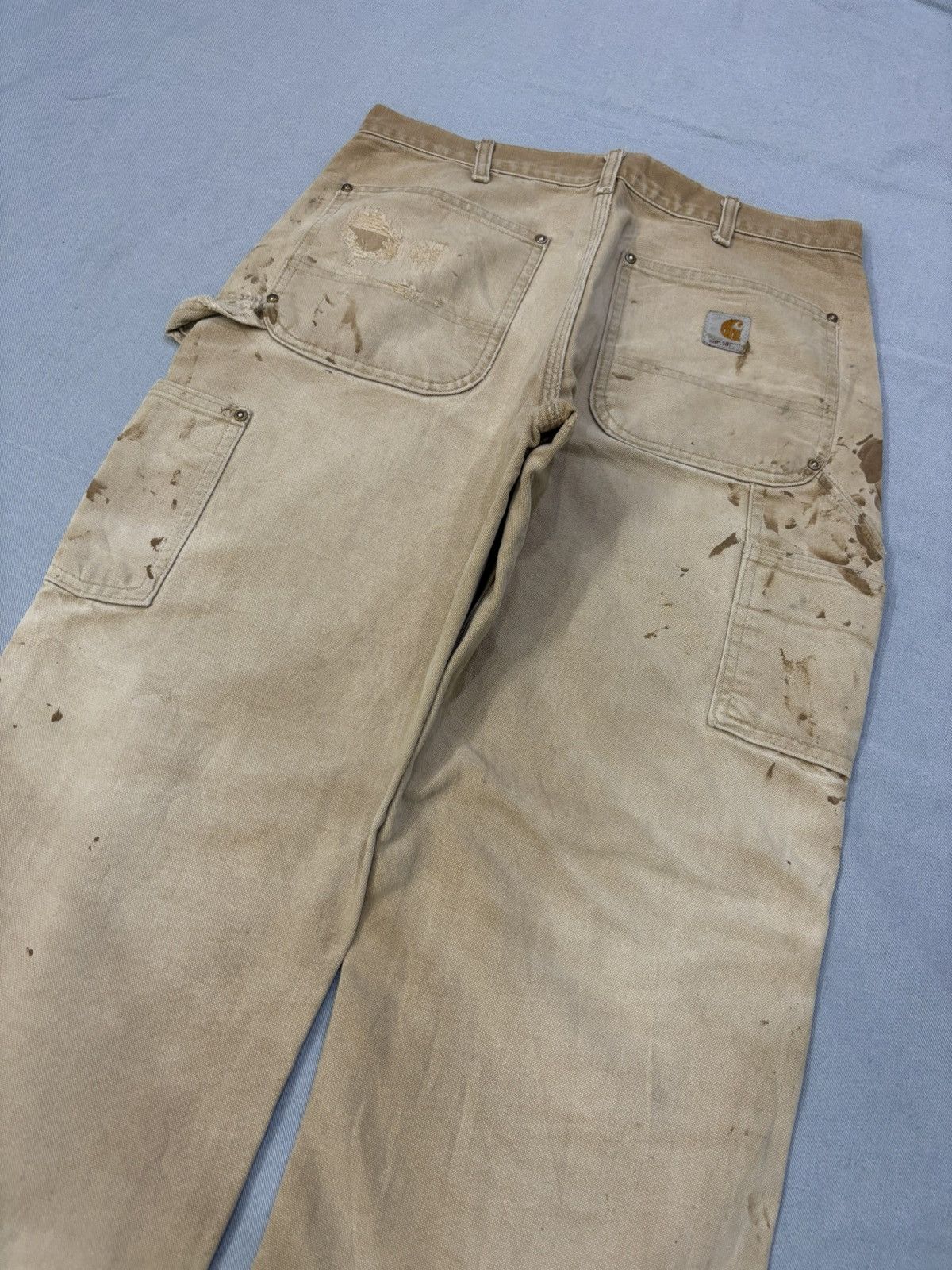 Carhartt Sunfade Carhartt B01 BRN Double knee denim Size US 32 / EU 48 - 8 Thumbnail