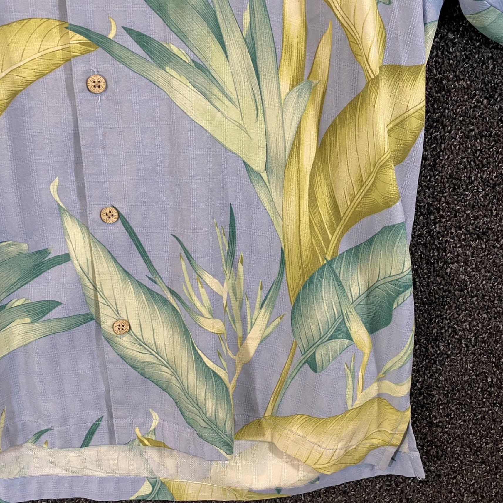 Tommy Bahama VINTAGE Tommy Bahama Men's Shirt Casual Short Sleeve Size M Blue Fern Floral Silk Hawaiian Button Up Size US M / EU 48-50 / 2 - 3 Thumbnail
