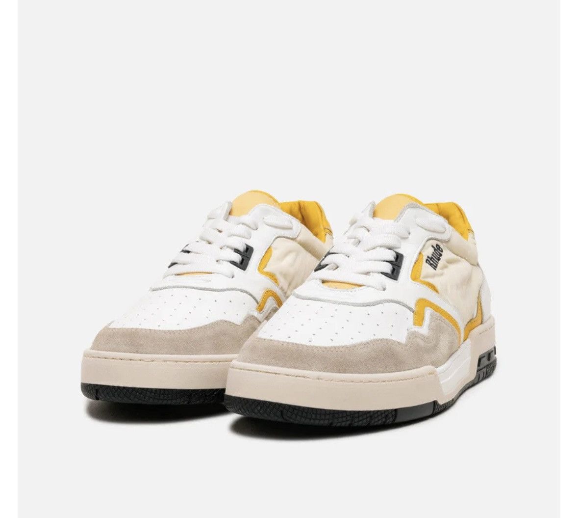 Rhude Rhude Racing Sneaker in White/Yellow Mustard Size US 9.5 / EU 42-43 - 1 Thumbnail