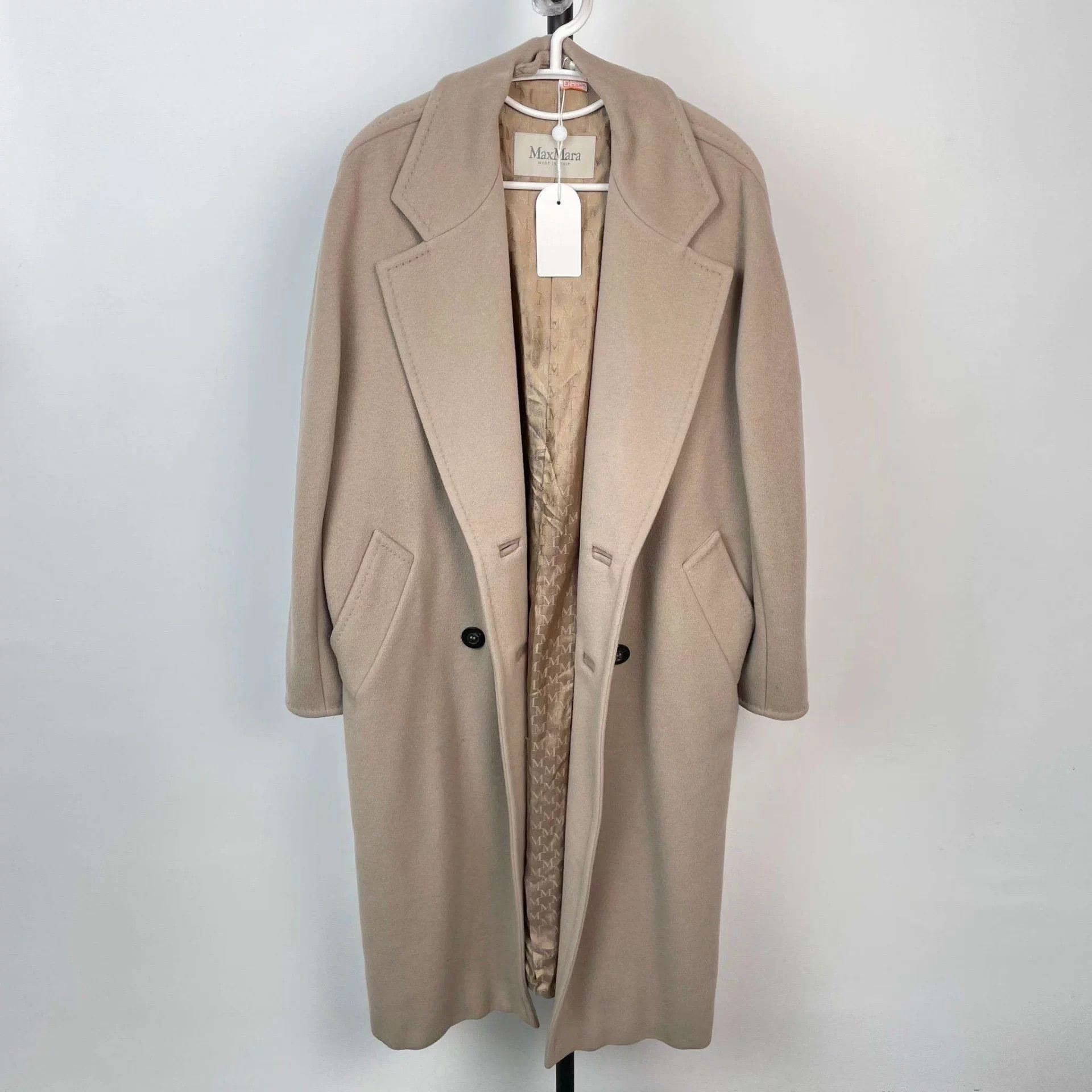 Max Mara MaxMara 101801 Camel Wool Coat 160 Size S / US 4 / IT 40 - 1 Thumbnail