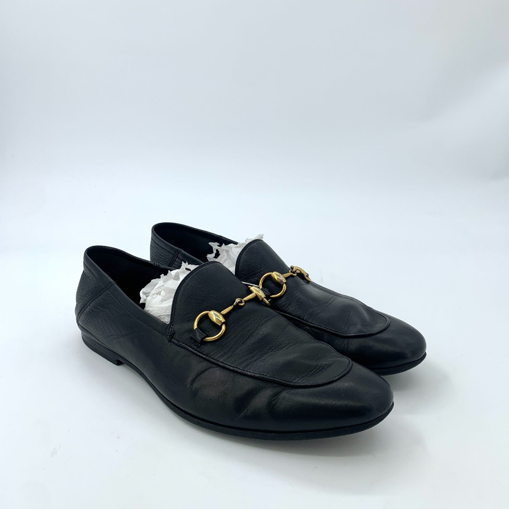 Gucci Q11157 Gucci Black Leather Horsebit Loafers Size US 10.5 / IT 40.5 - 2 Thumbnail