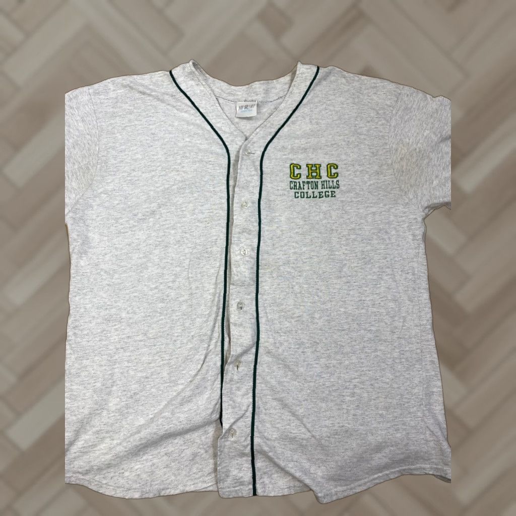 Vintage VINTAGE Nu Sport Athletic Wear Baseball Jersey Single Stitch Size XL Gray 1990s Size US XL / EU 56 / 4 - 1 Thumbnail