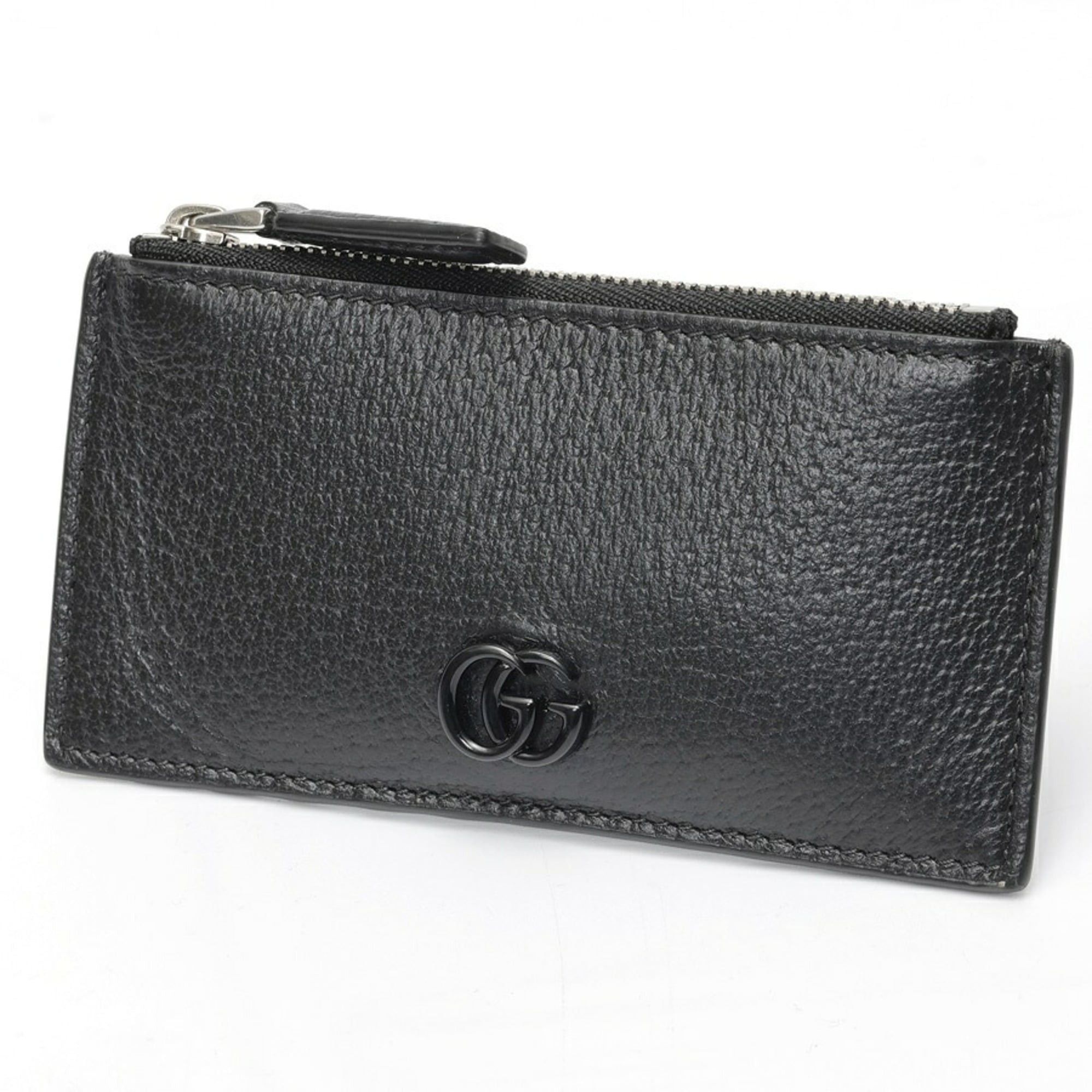 Gucci Gucci GG Marmont Coin Card Case Holder 722726 Leather Black S-160076 Size ONE SIZE - 1 Thumbnail
