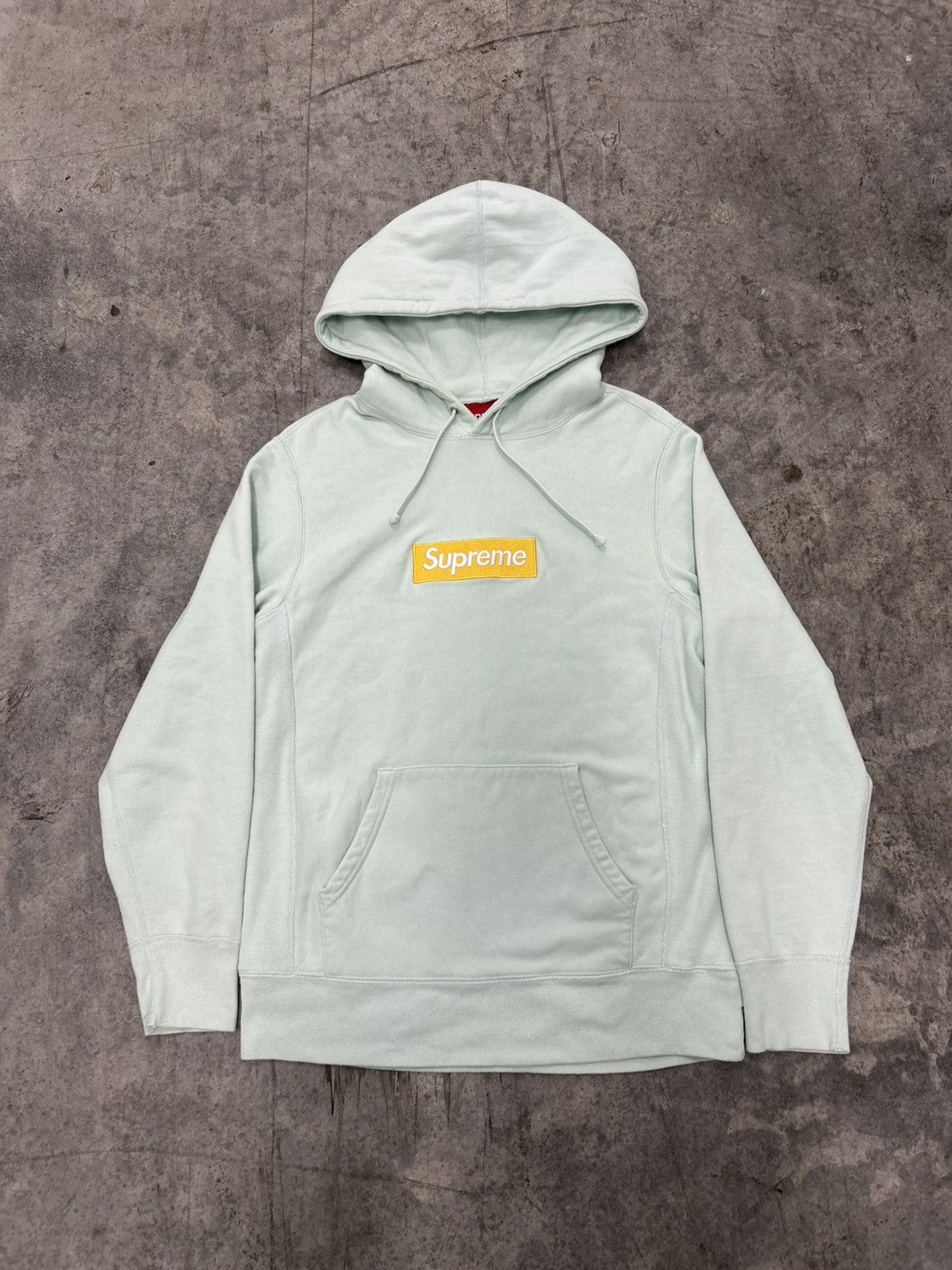 Supreme OG Supreme Box Logo FW17 Hoodie Ice Blue | Grailed