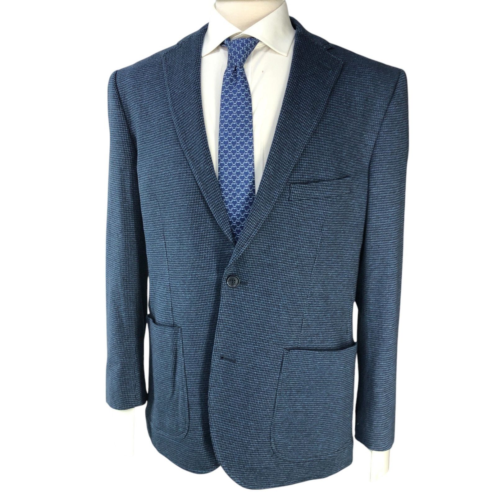 Hart Schaffner Marx Hart Schaffner Marx Sz L Sport Coat Unstructured Houndstooth Size 44R - 1 Thumbnail